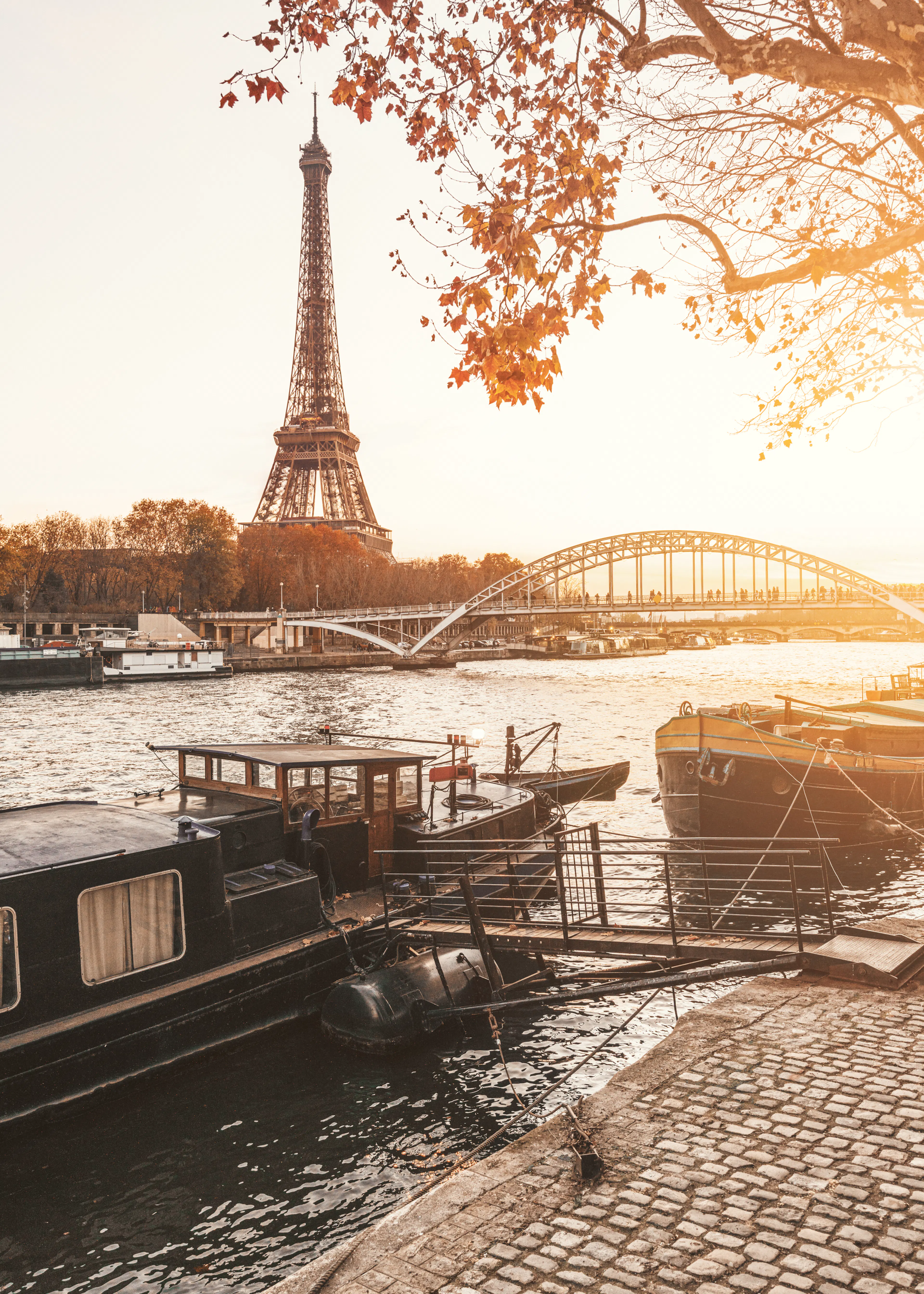 Coucher de Soleil sur la Seine Affiche 0