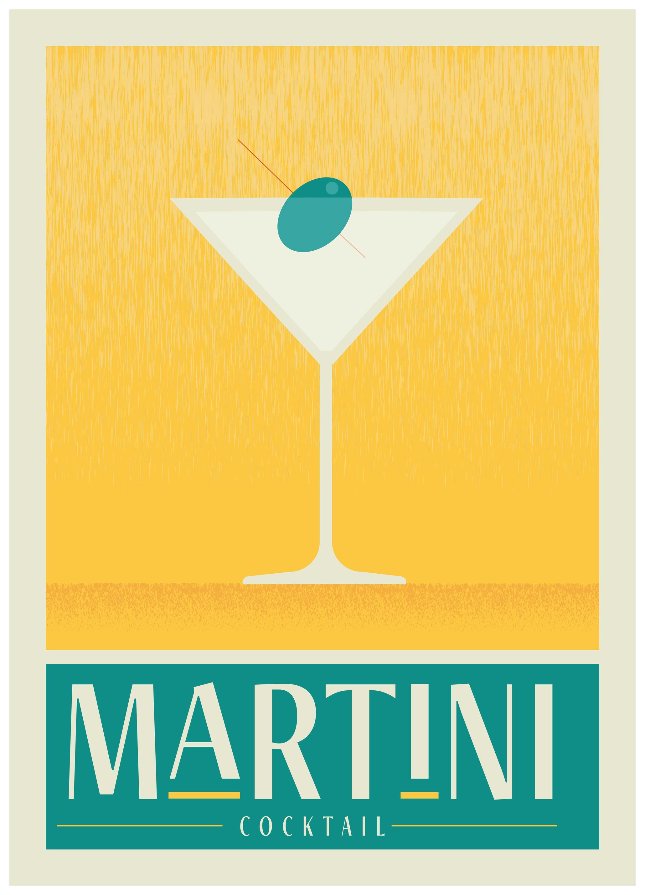 Martini Cocktail Plakat (70x100 cm) - Poster Store