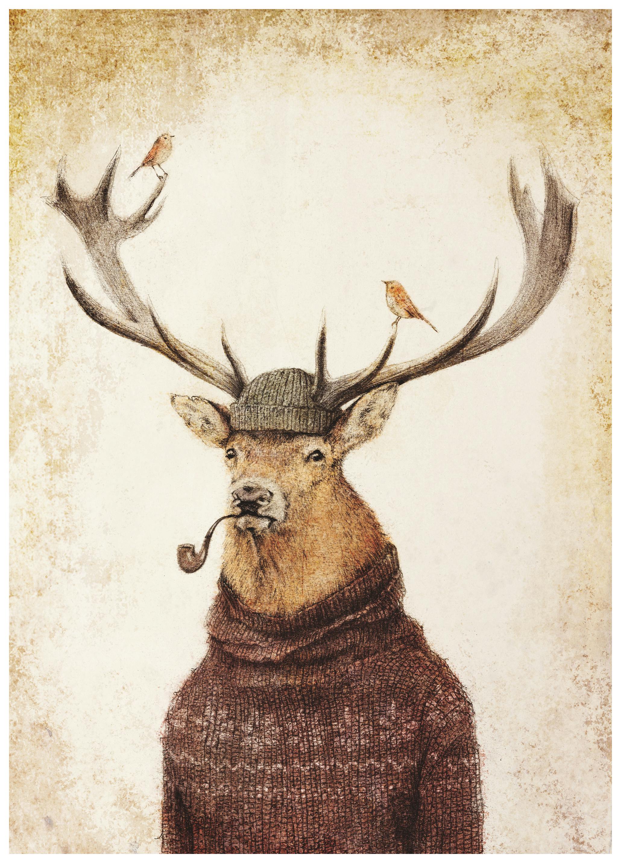 Mike Koubou - Winter Hert Poster (13x18 cm) - Poster Store