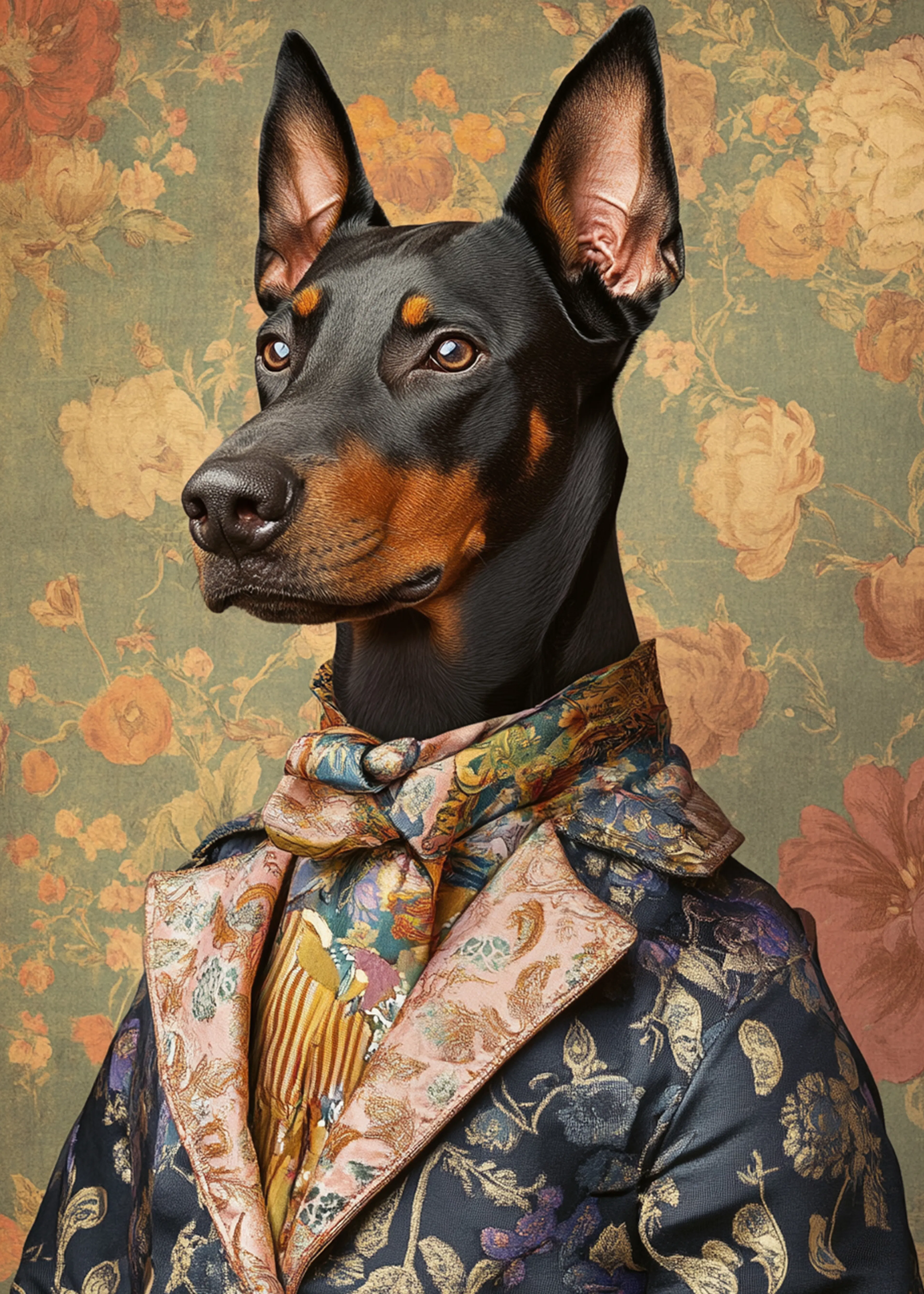 SHANDU - Dóberman Caballero Elegante Póster 0
