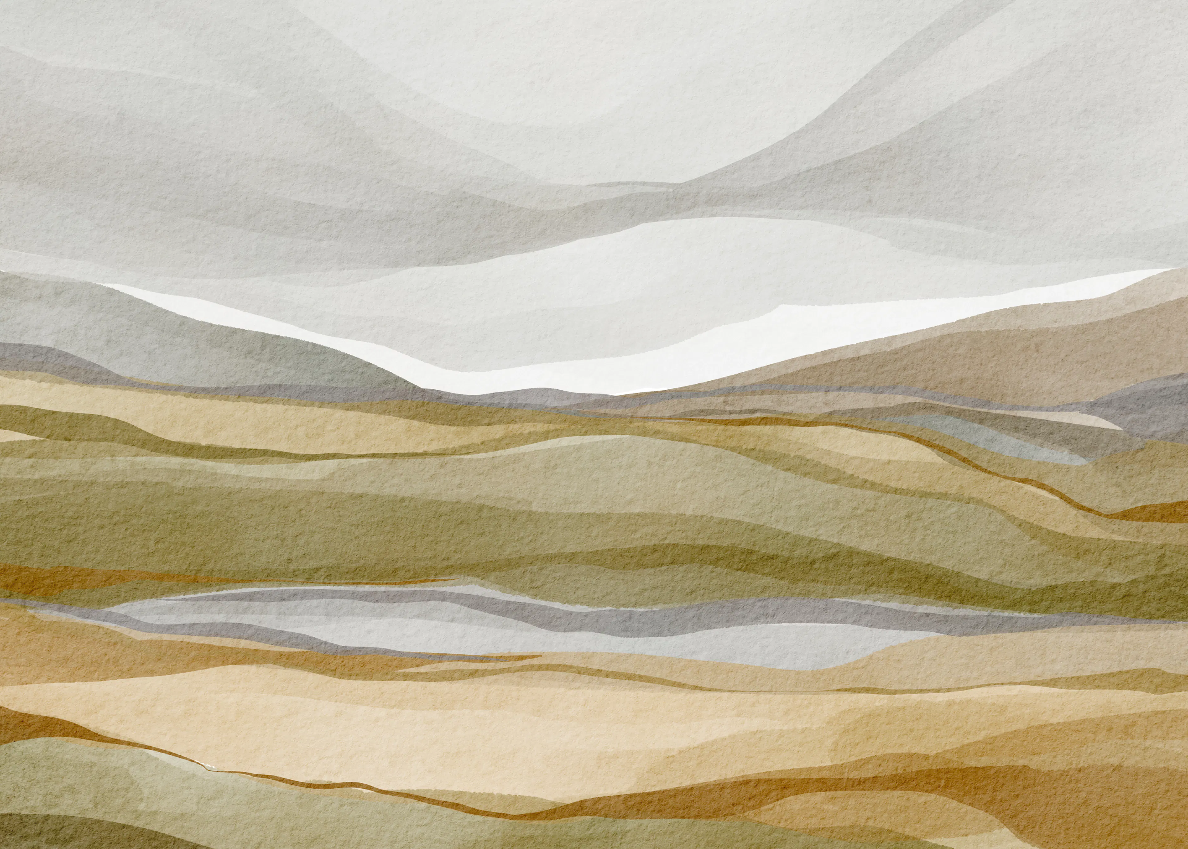 Nikita Jariwala - Erdige Abstrakte Landschaft Poster 0