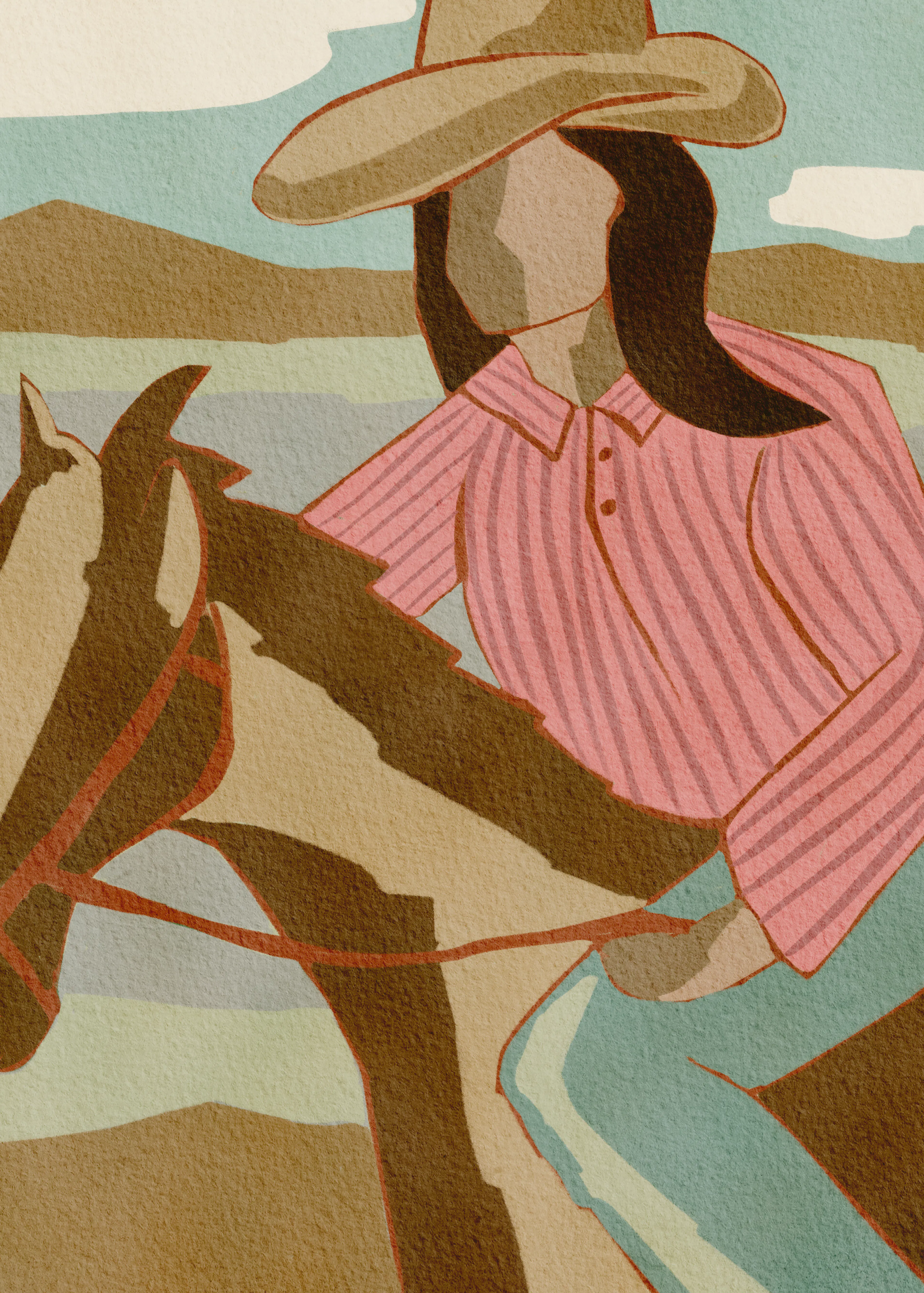 Nikita Jariwala - Cowgirl Mountain Ride Print 0