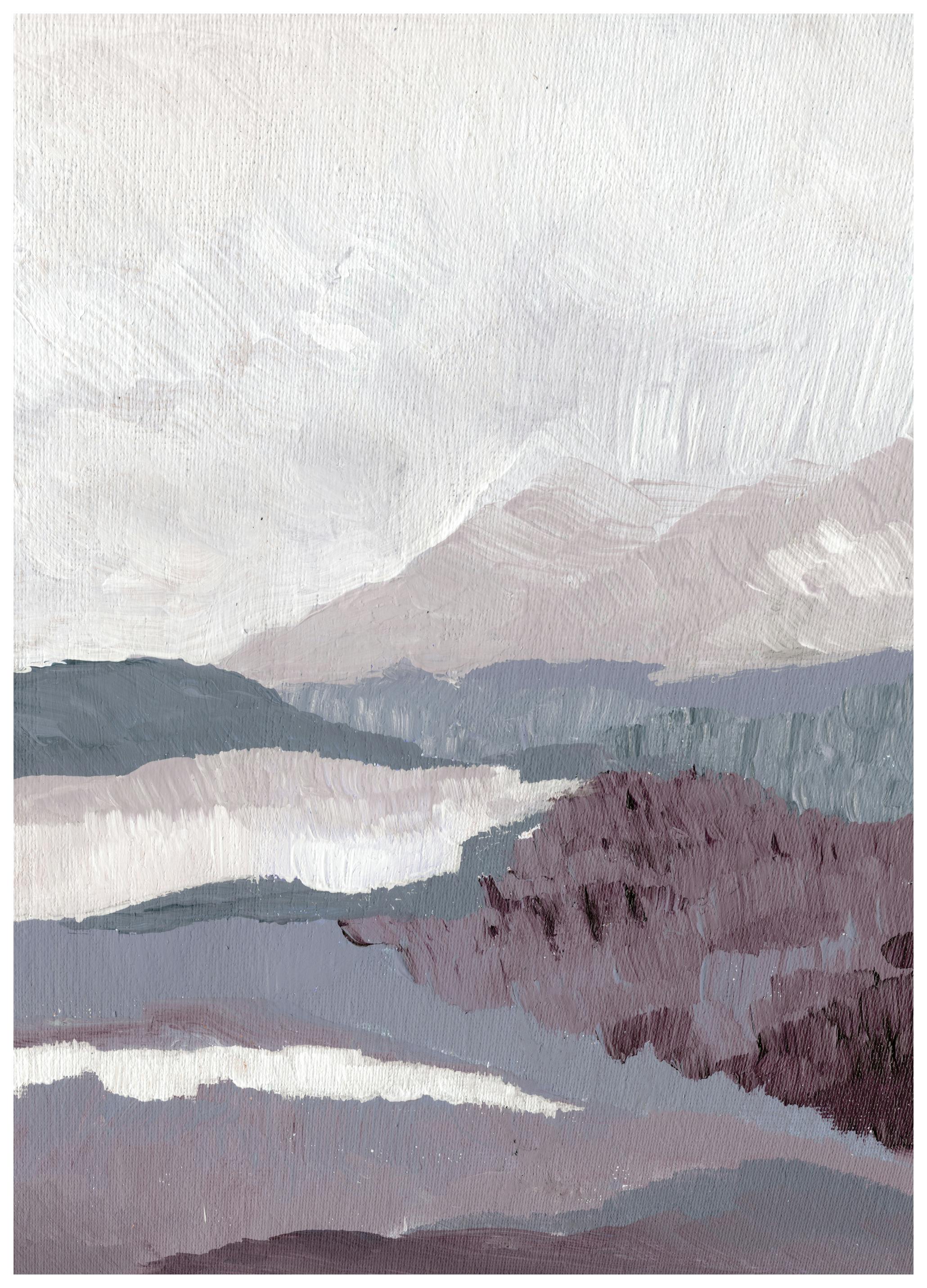 Canvas Prints - Nikita Jariwala - Muted Mountain Layers Poster (30x40 cm) - Poster Store