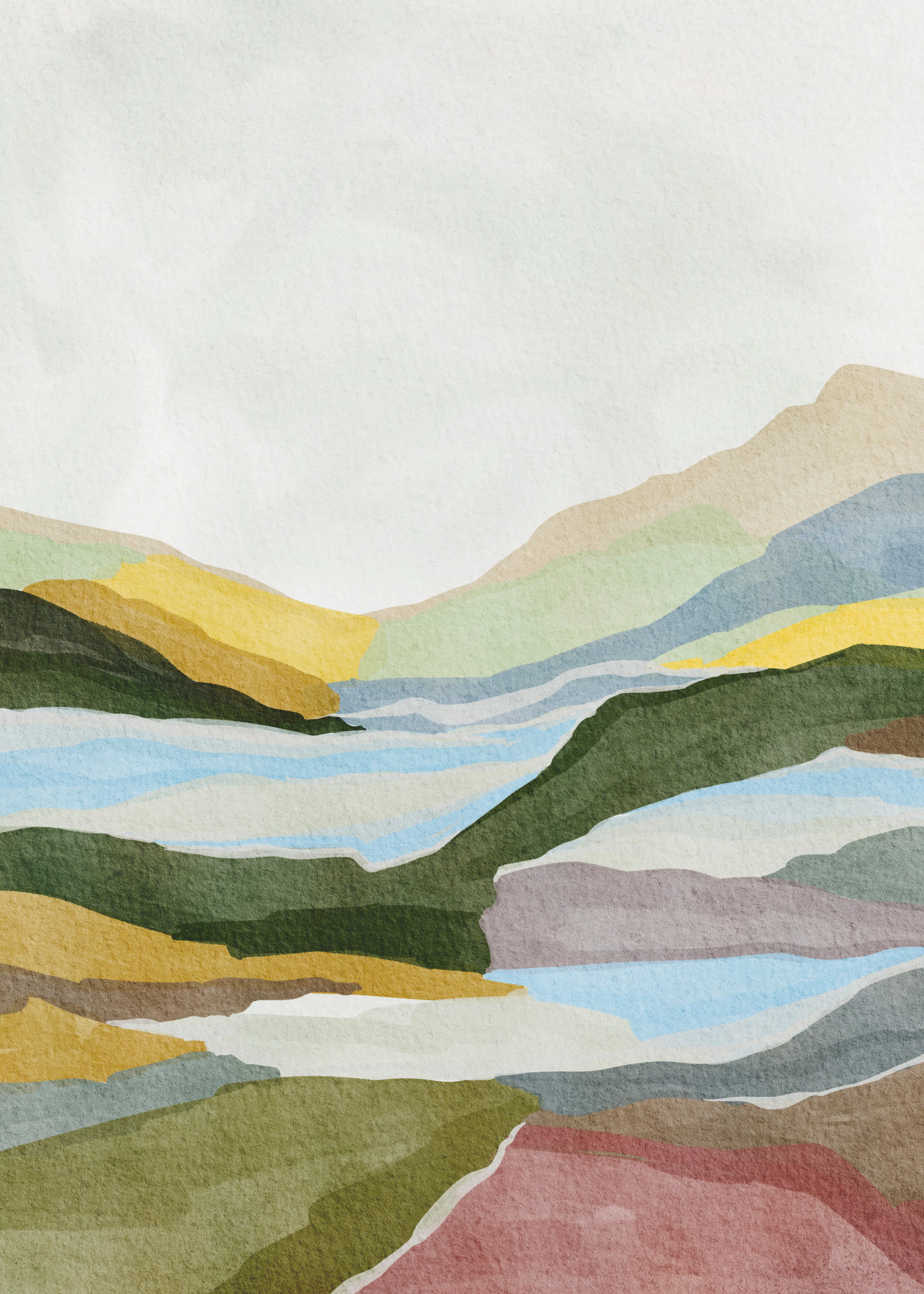Nikita Jariwala - Ruhige Geschichtete Landschaft No2 Poster 0