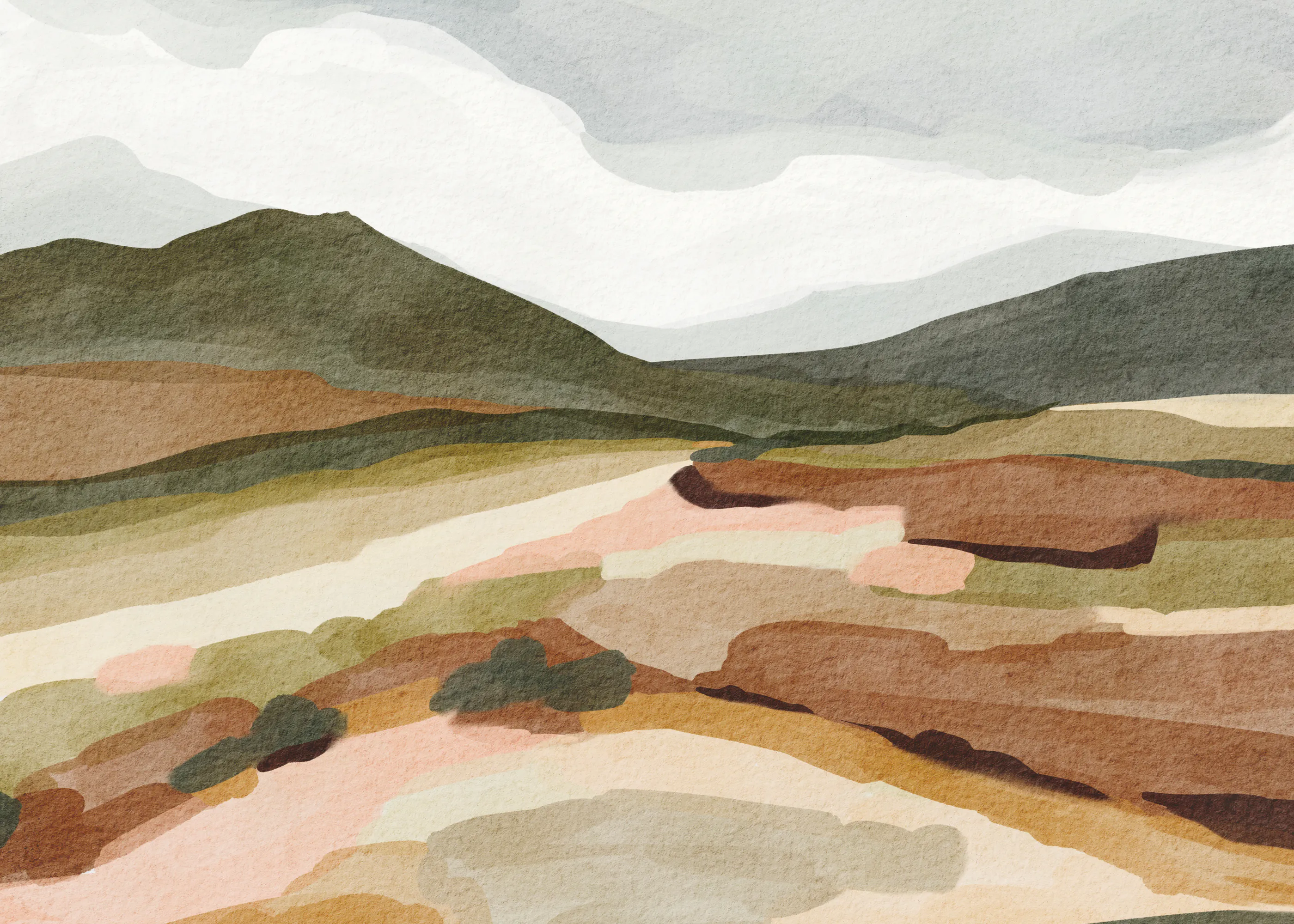 Nikita Jariwala - Muted Mountain Landscape No2 Poster 0