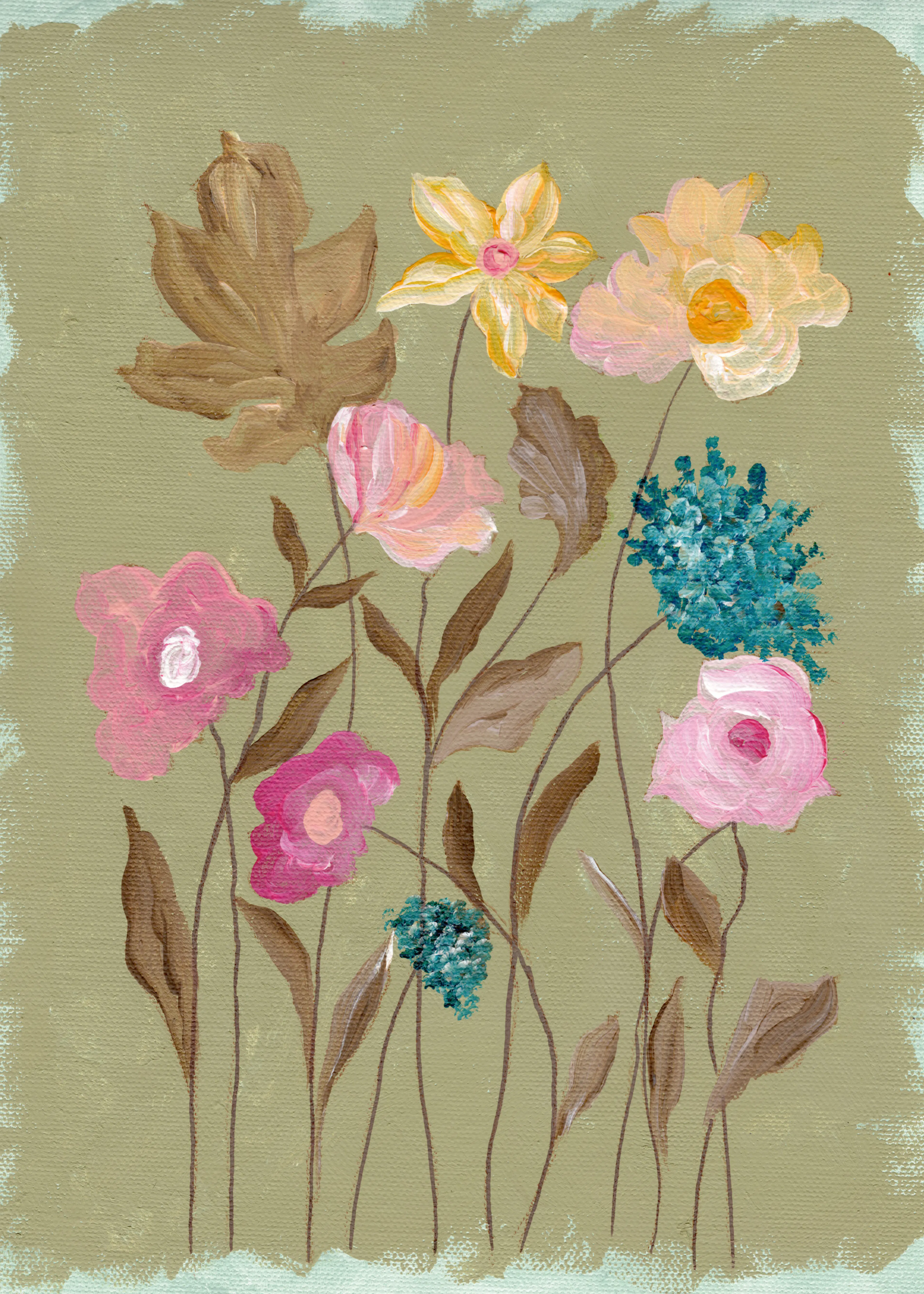 Nikita Jariwala - Flores Pictóricas del Jardín Póster 0