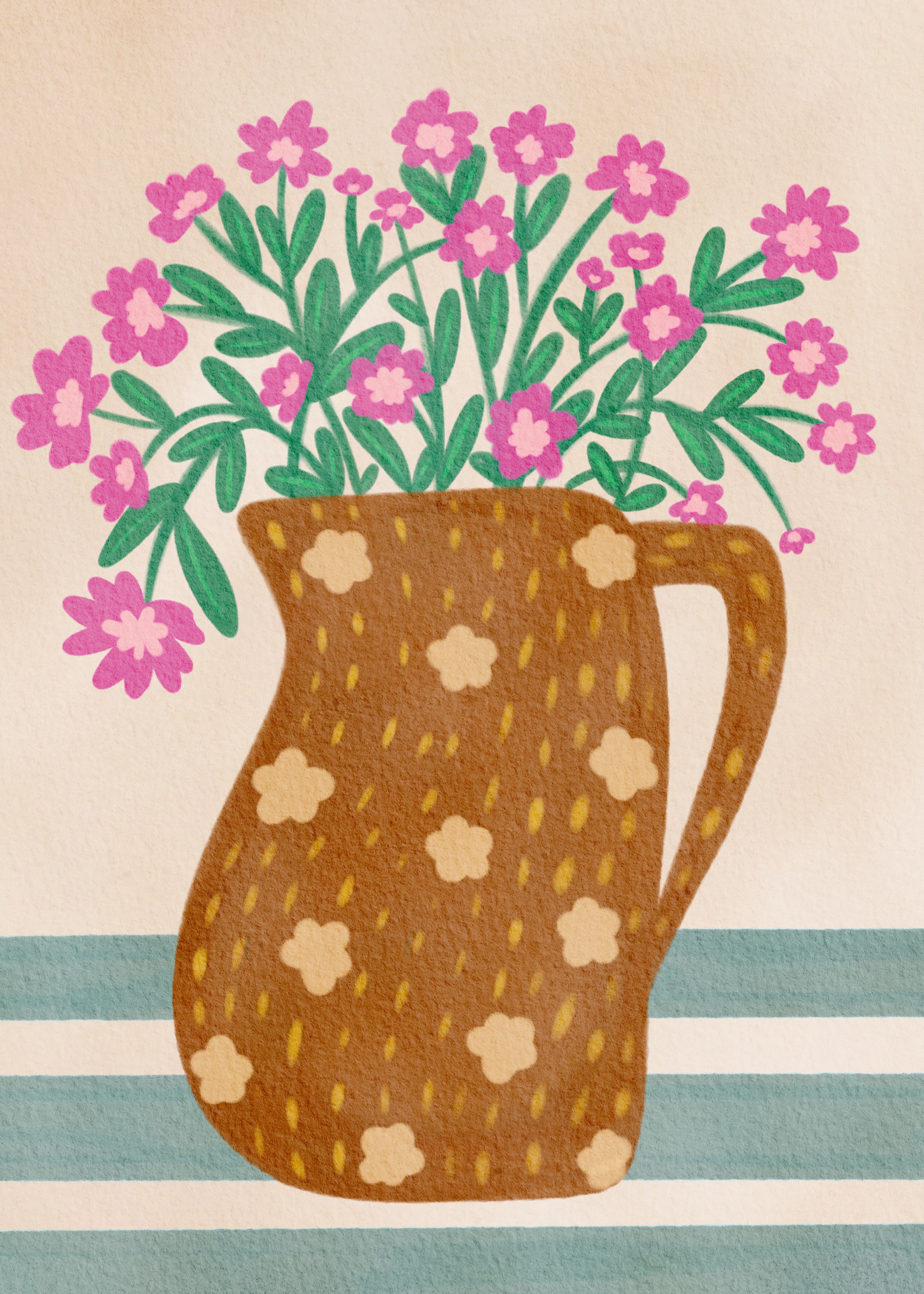 Nikita Jariwala - Bezaubernder Blumenkrug Poster 0