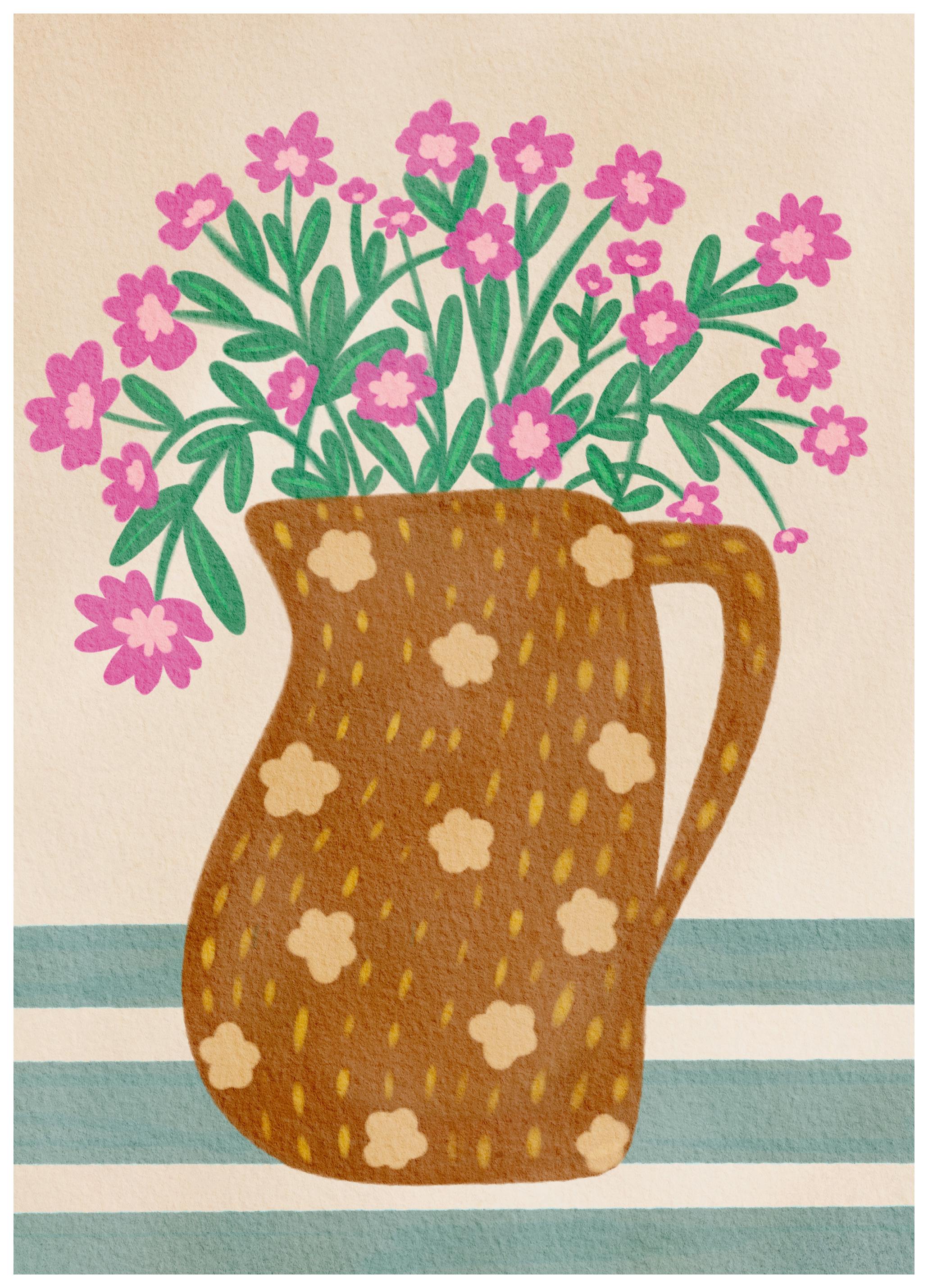 Nikita Jariwala - Charming Floral Pitcher Poster (100x150 cm) - Poster Store