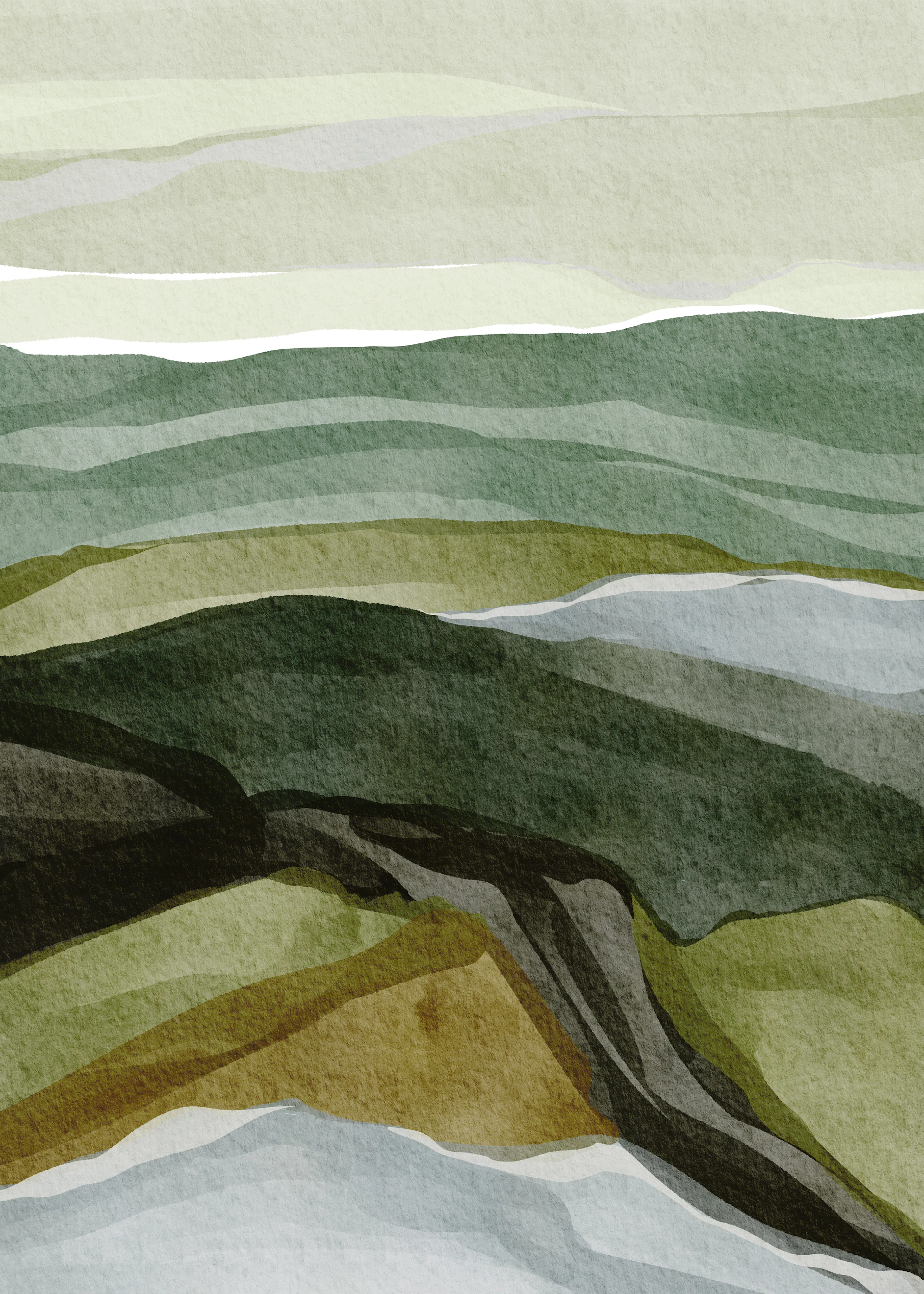 Nikita Jariwala - Serene Green Landscape Poster 0