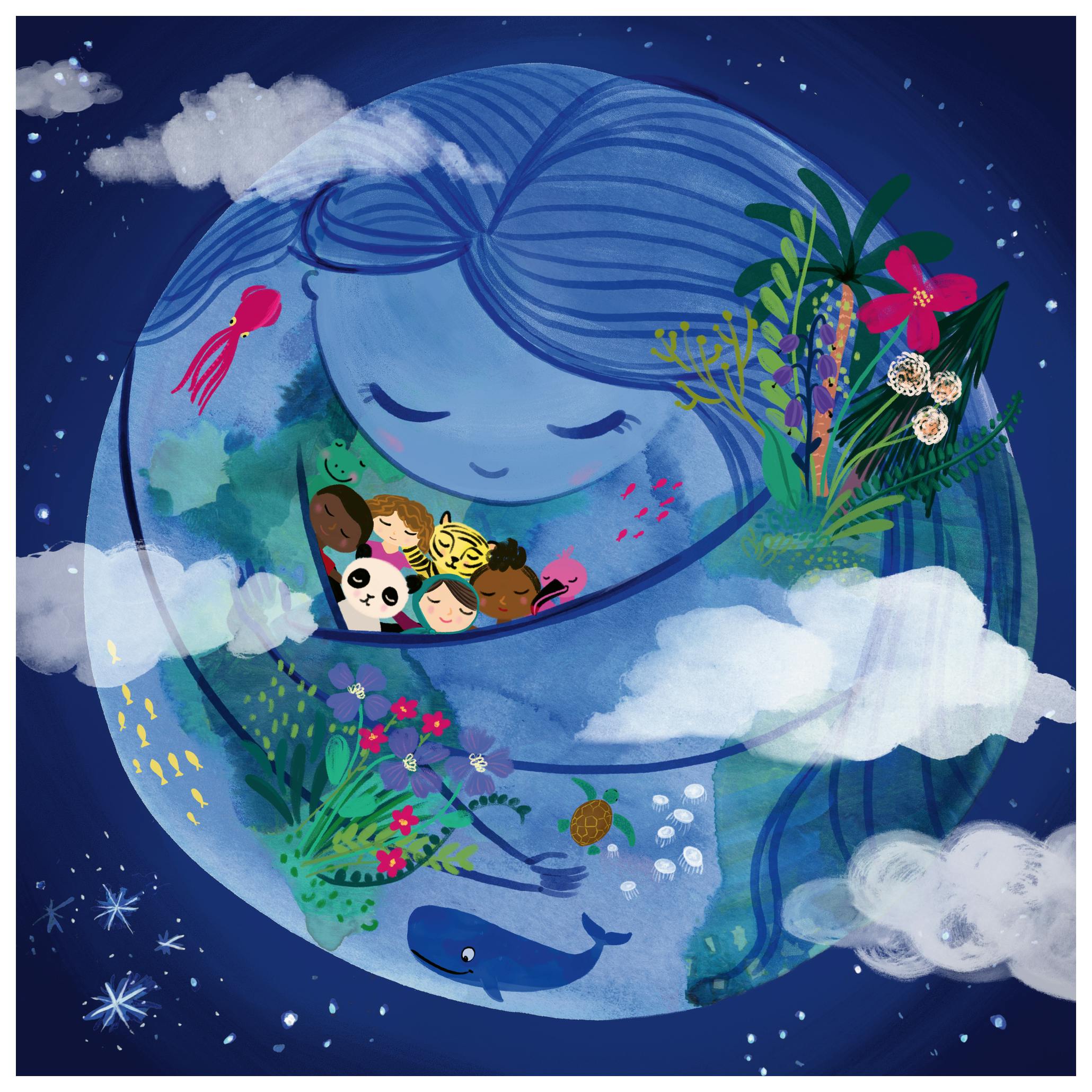 Katy Tanis - Dolce Abbraccio della Terra Poster (50x50 cm) - Poster Store