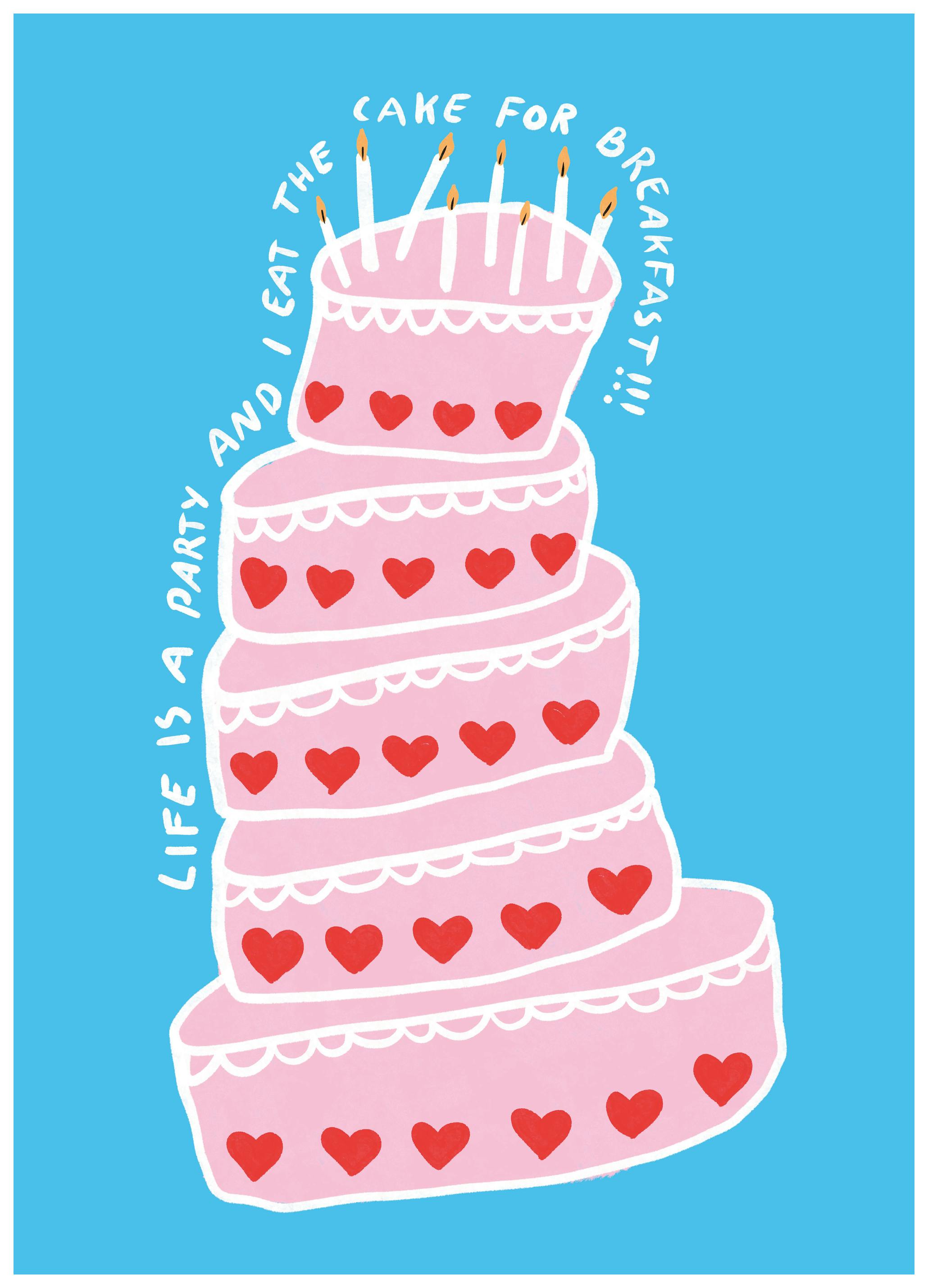 Athene Fritsch - Das Leben ist eine Party Poster (40x50 cm) - Poster Store