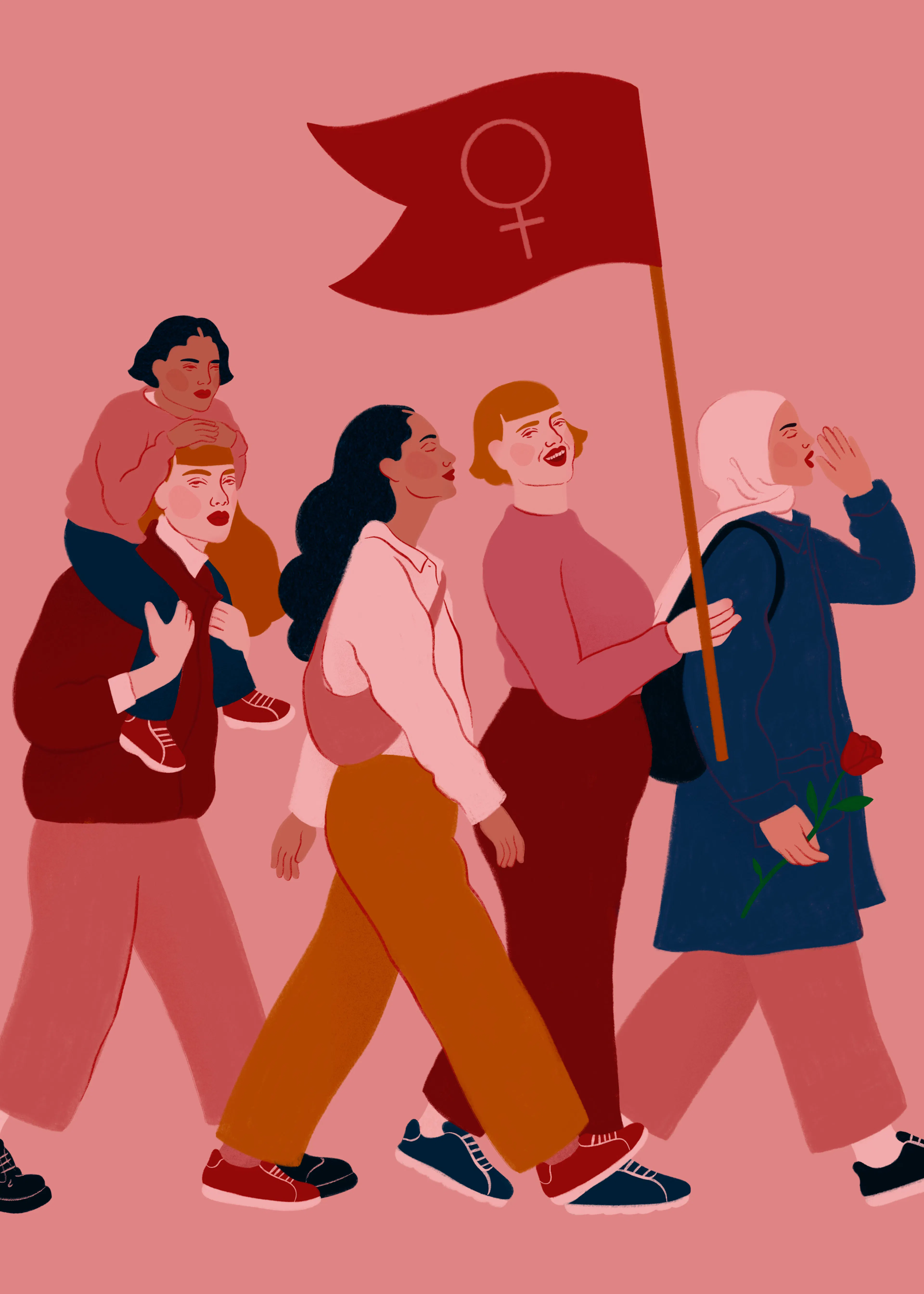 Ida Alvarsson - Feminist Marscherar Framåt Poster 0