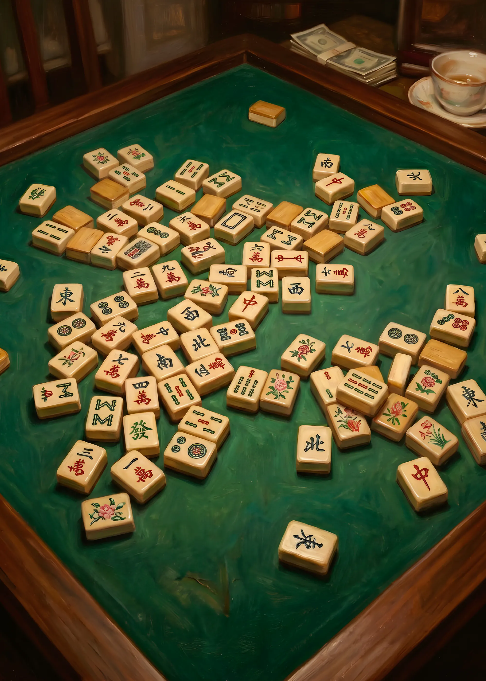 HUGO - Mahjong Tiles and Money Poster 0