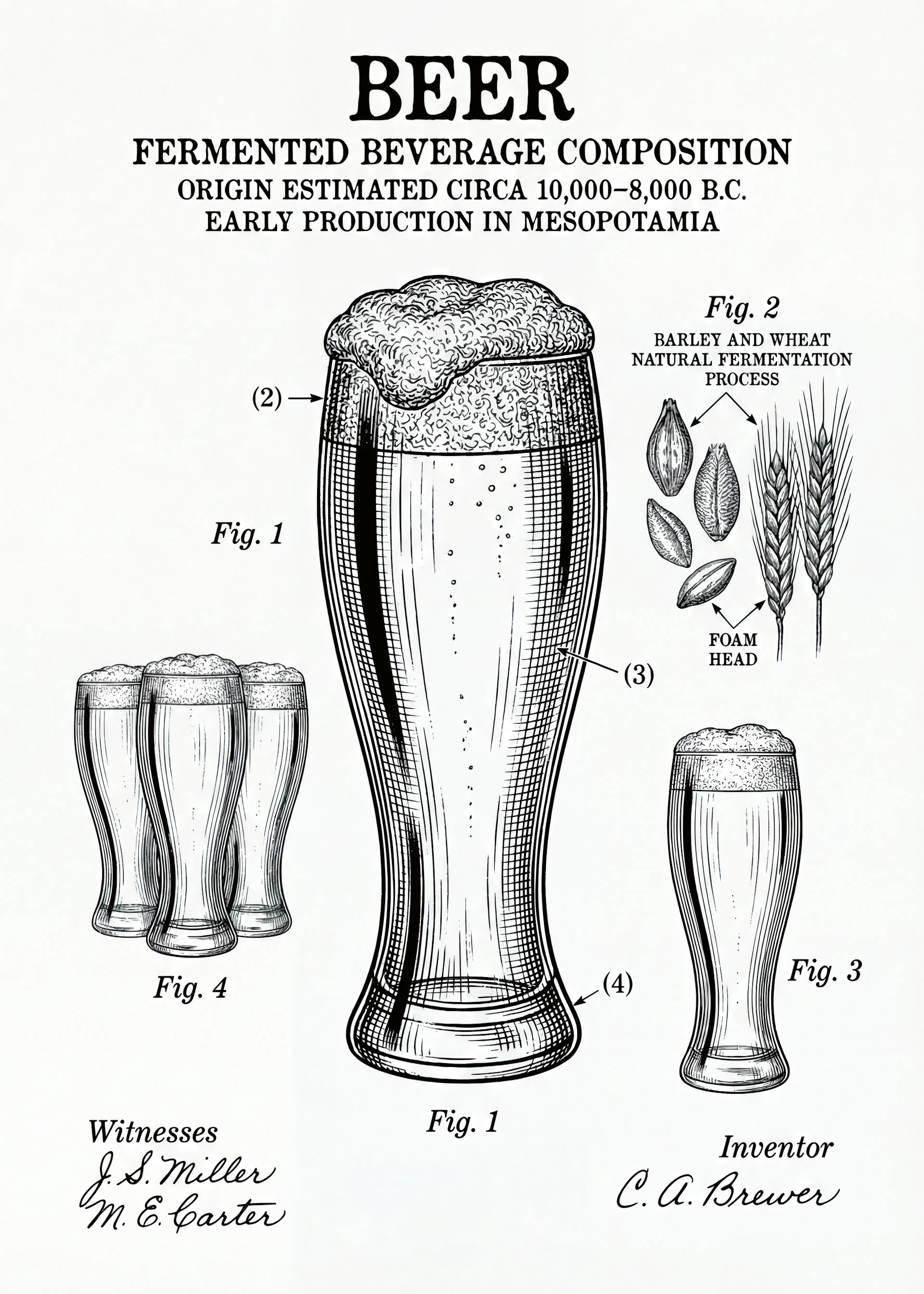 Andreas Magnusson - Beer Patent Drawing Poster 0