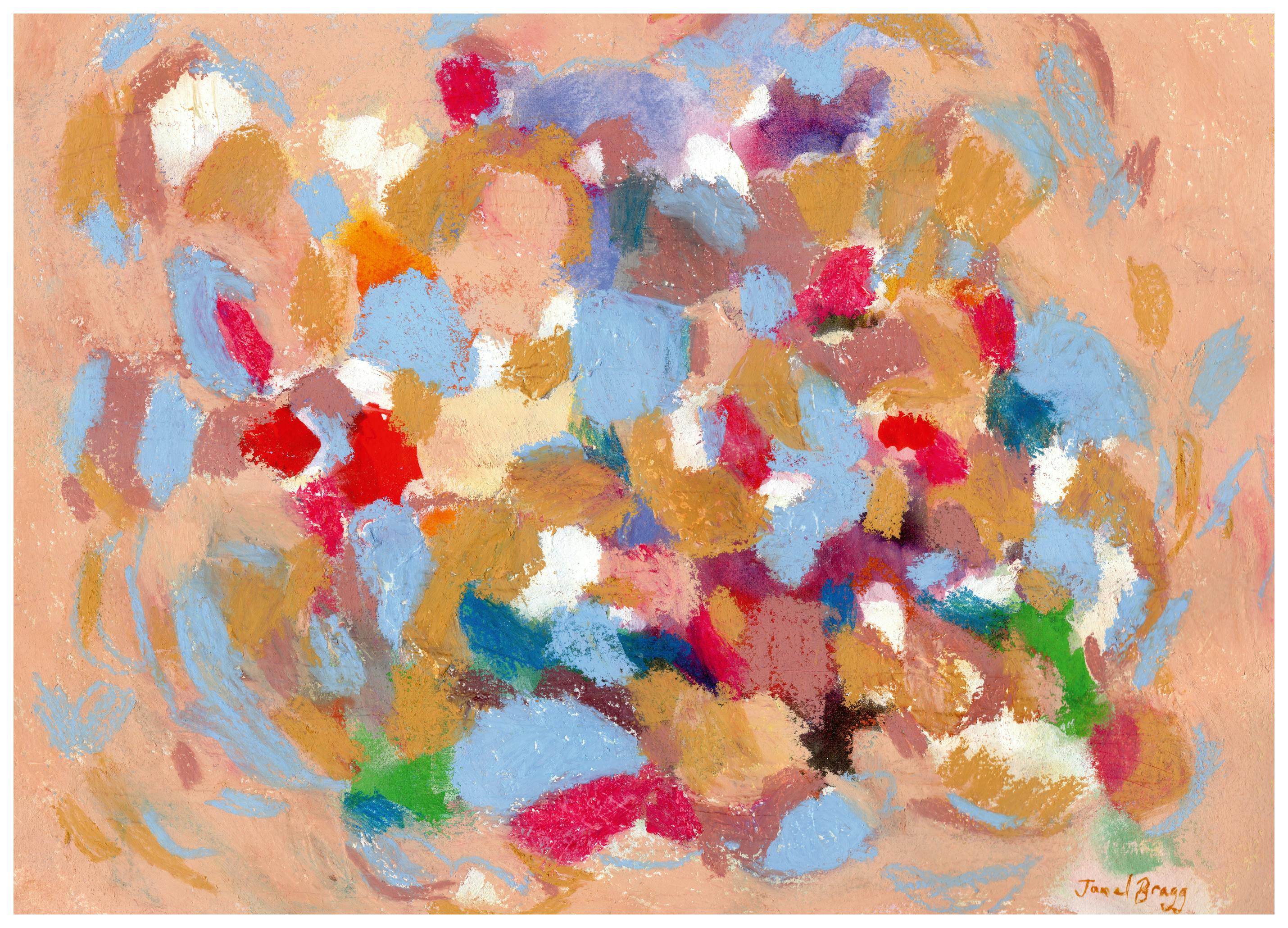 Janel Bragg - Vibrant Abstract Strokes Poster (40x50 cm) - Poster Store