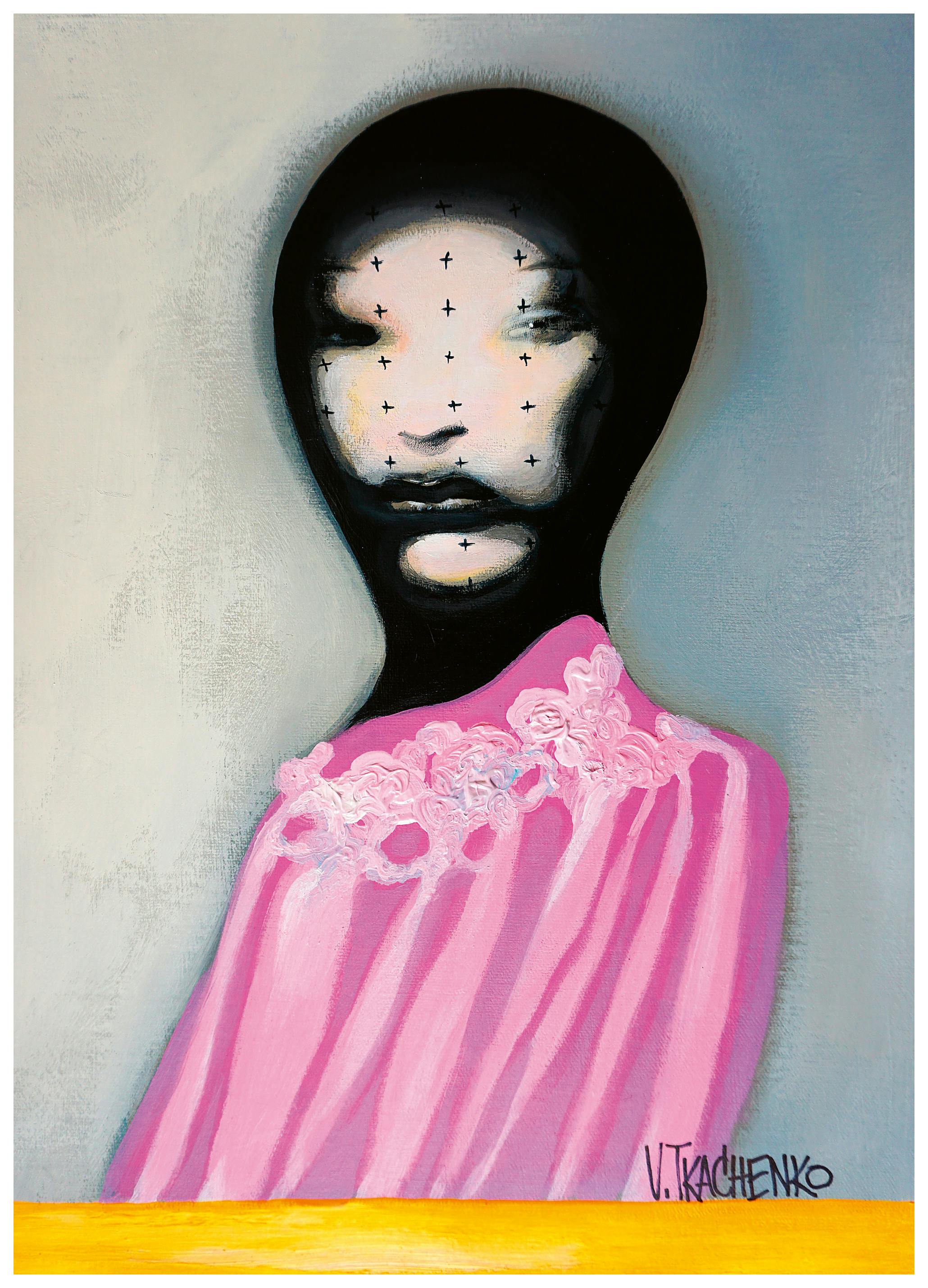Victor Tkachenko - Rosa Mote Portrett Plakat (30x40 cm) - Poster Store