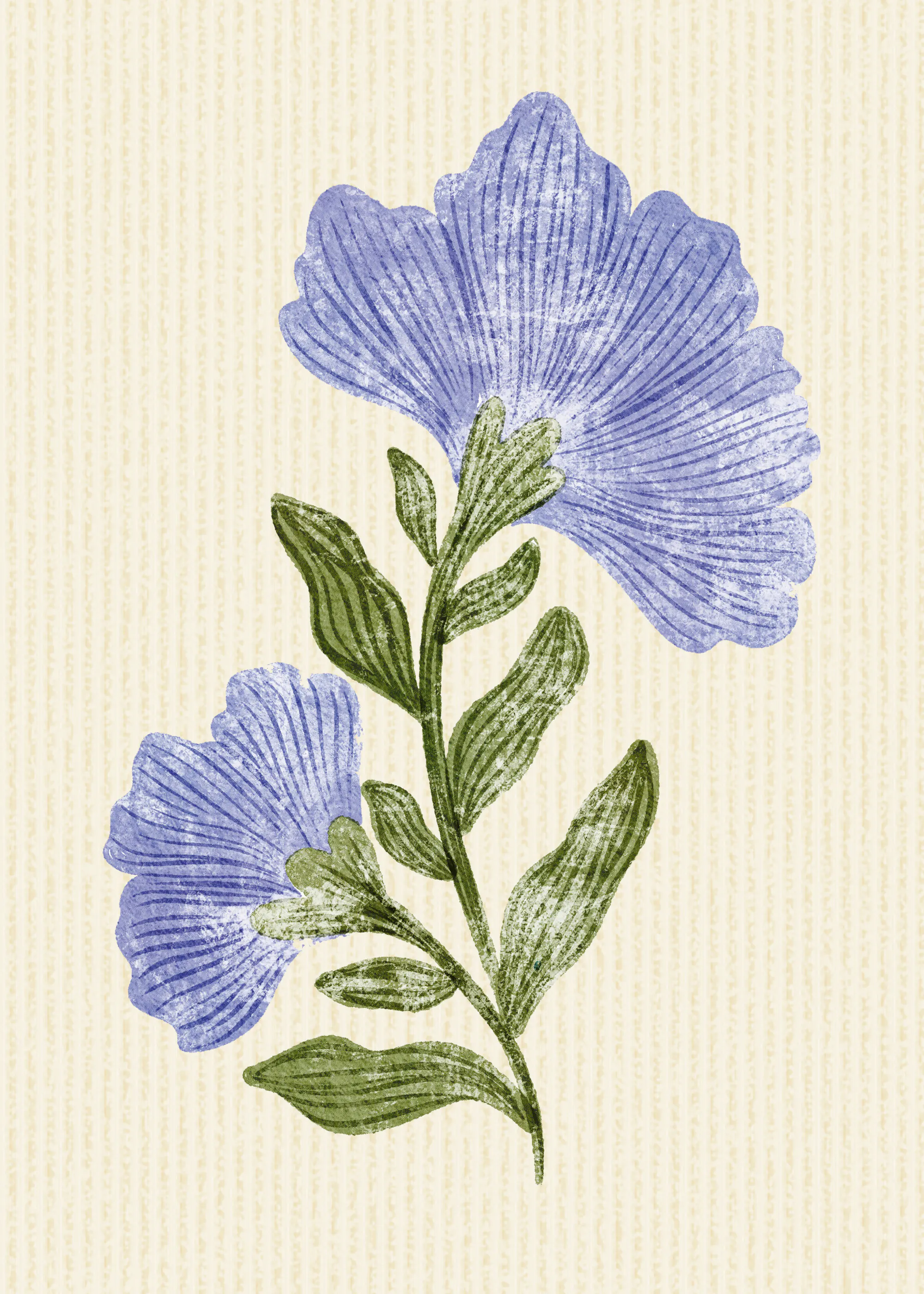 Nikita Jariwala - Blød Periwinkle Botanisk Plakat 0