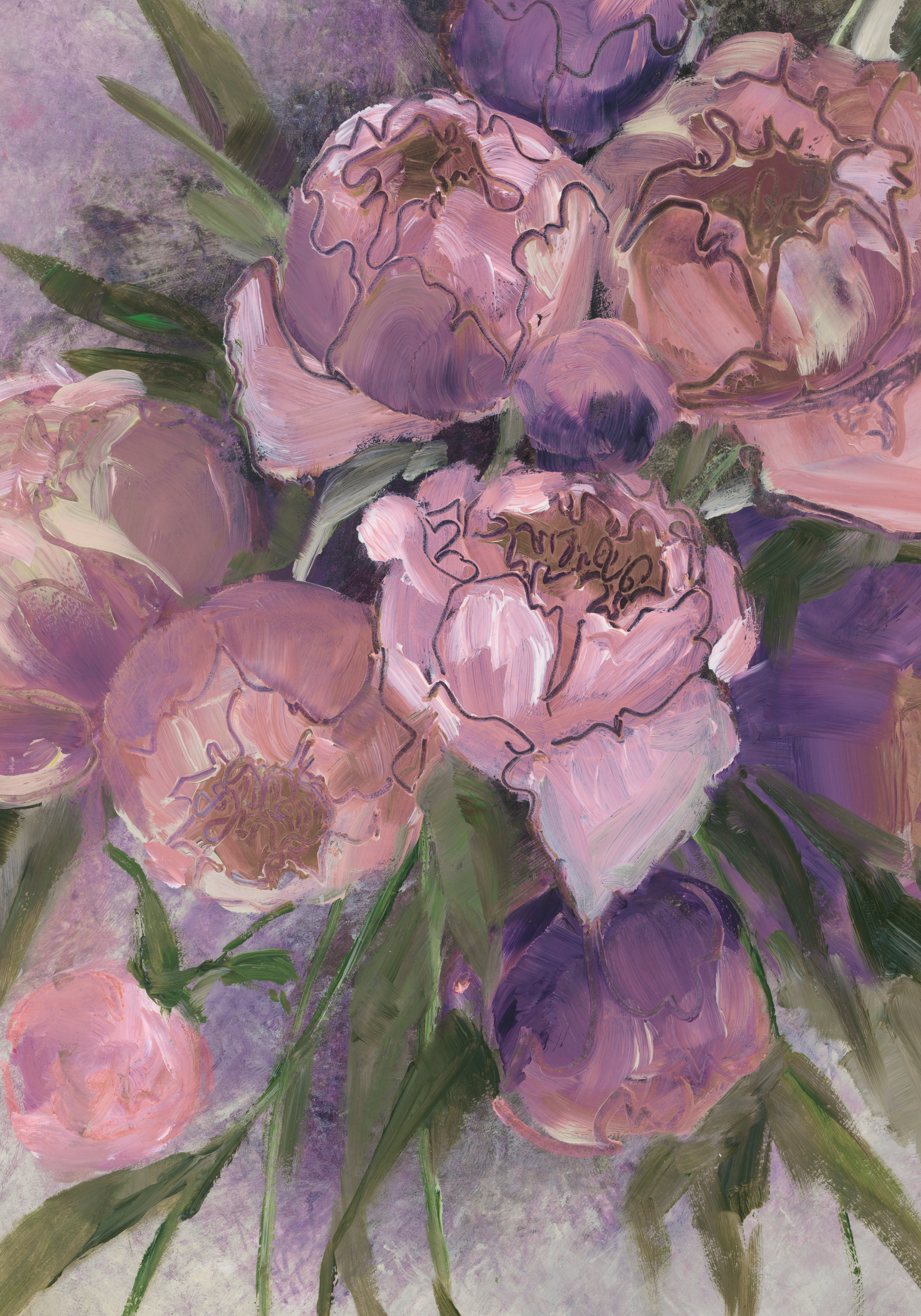 Rosana Laiz Blursbyai - Romantic Peony Bouquet Poster