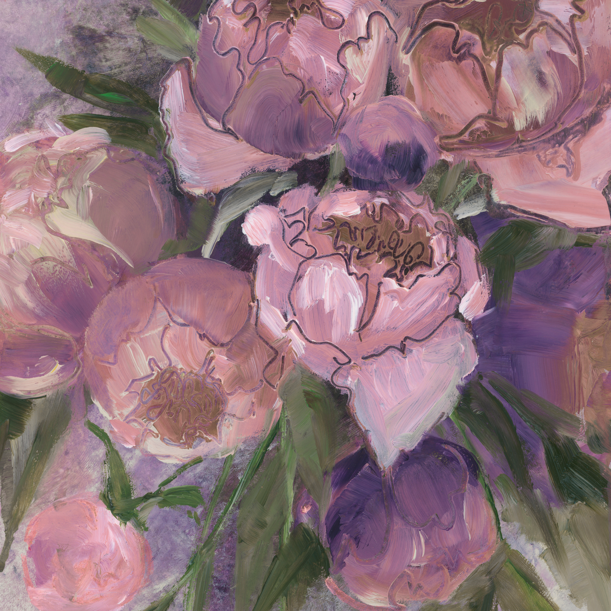 Rosana Laiz Blursbyai - Romantic Peony Bouquet Poster