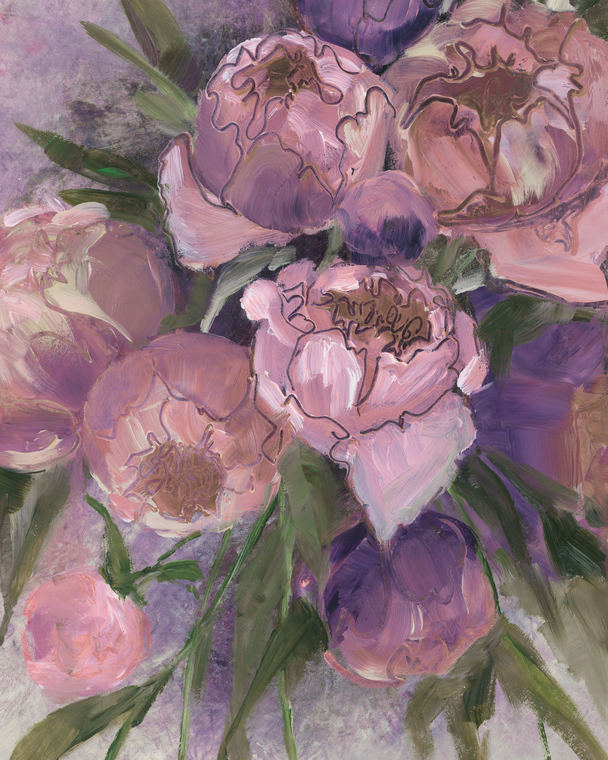 Rosana Laiz Blursbyai - Romantic Peony Bouquet Poster