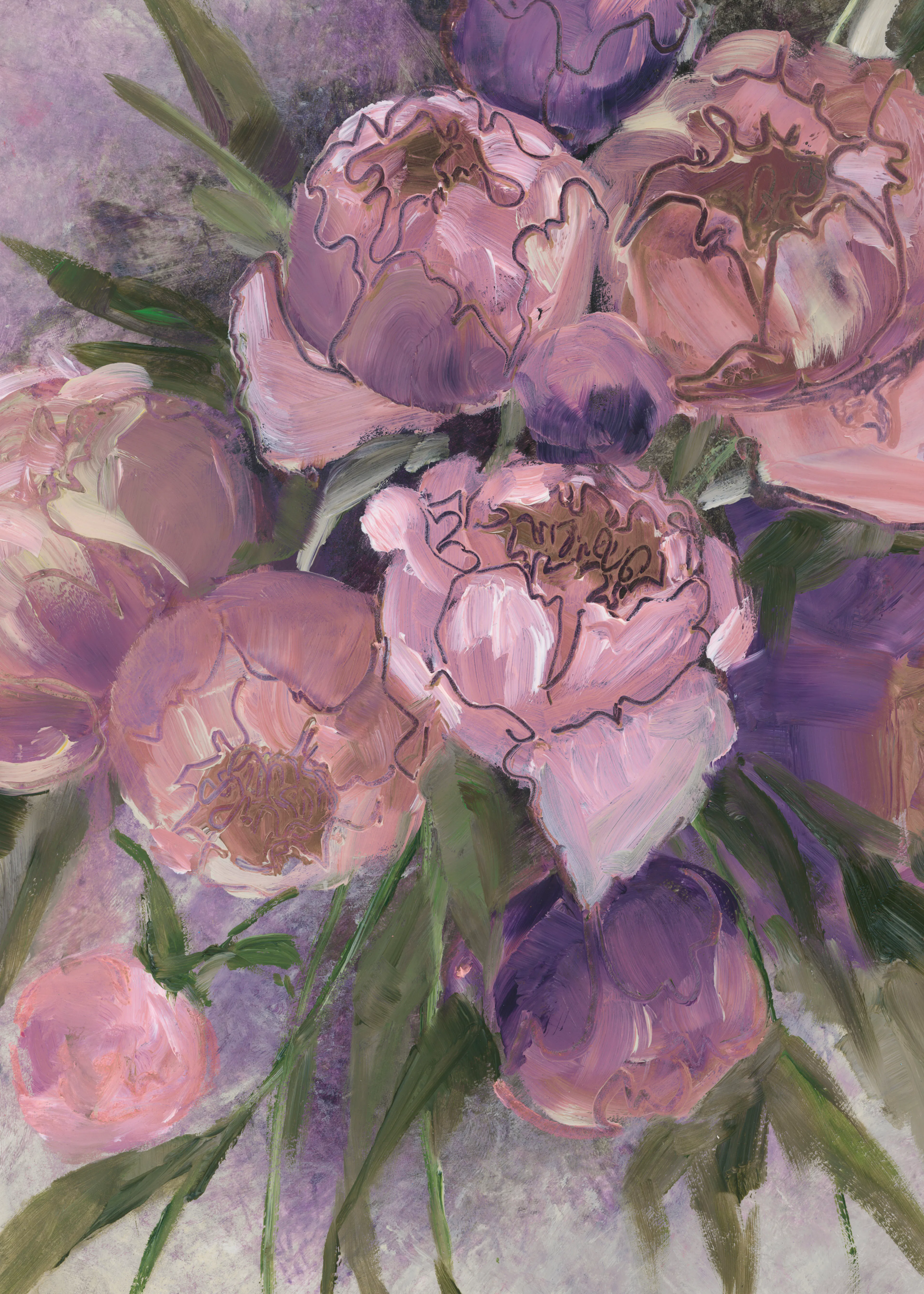 Rosana Laiz Blursbyai - Bouquet de Pivoines Romantique Poster 0