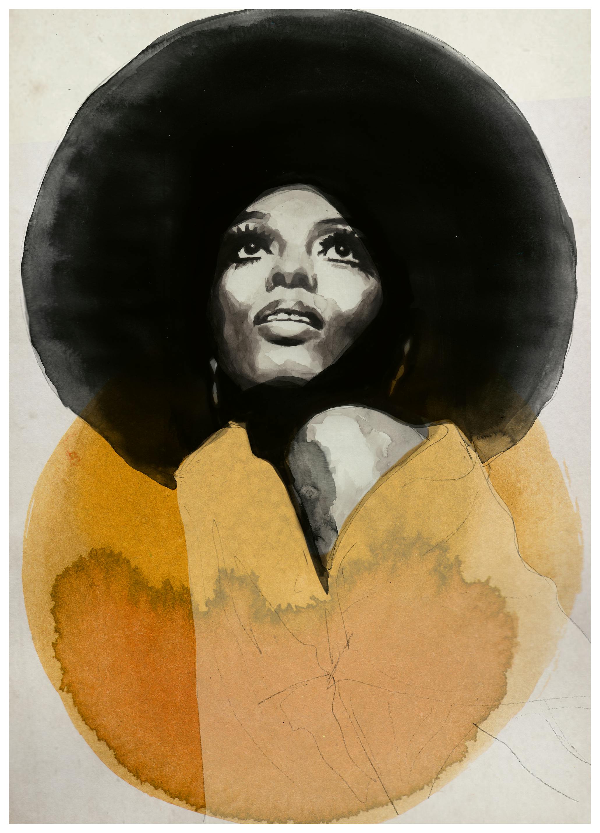 David Diehl - Retro Afro Schönheit Poster (40x50 cm) - Poster Store