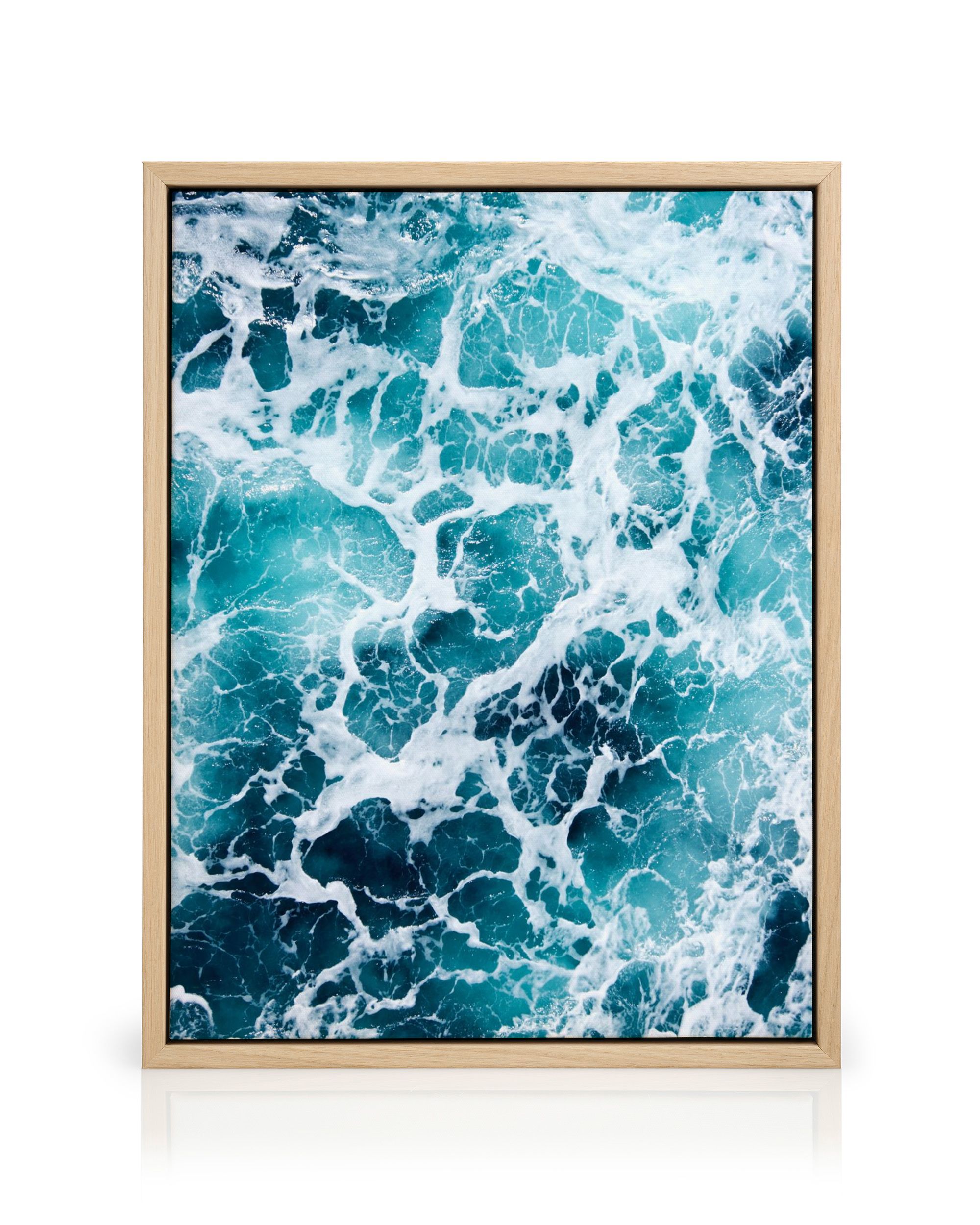 Sea Foam Ocean Waves Wall Art Print - Turquoise Blue Water Print