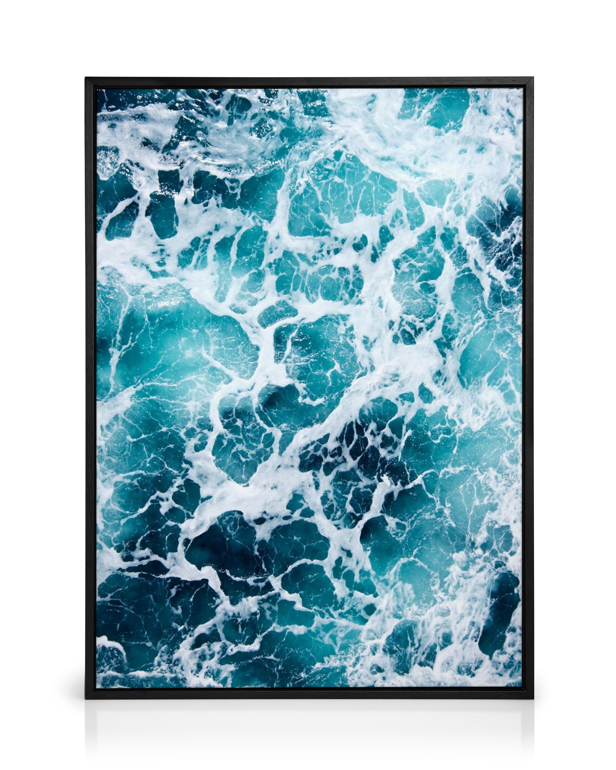 Sea Foam Ocean Waves Wall Art Print - Turquoise Blue Water Print