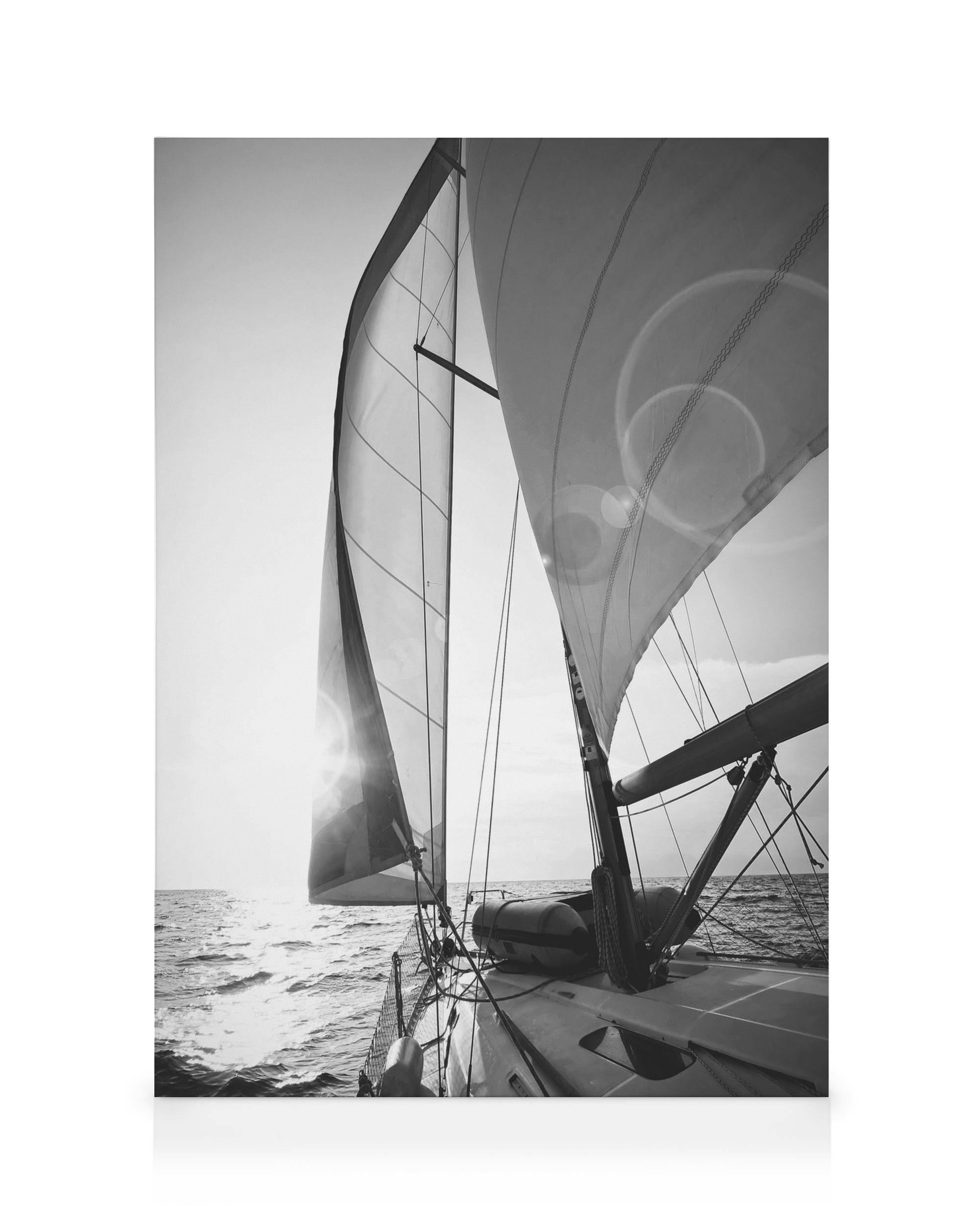 Zeilen Canvas (50x70 cm - Fotolijst Zwart) - Poster Store