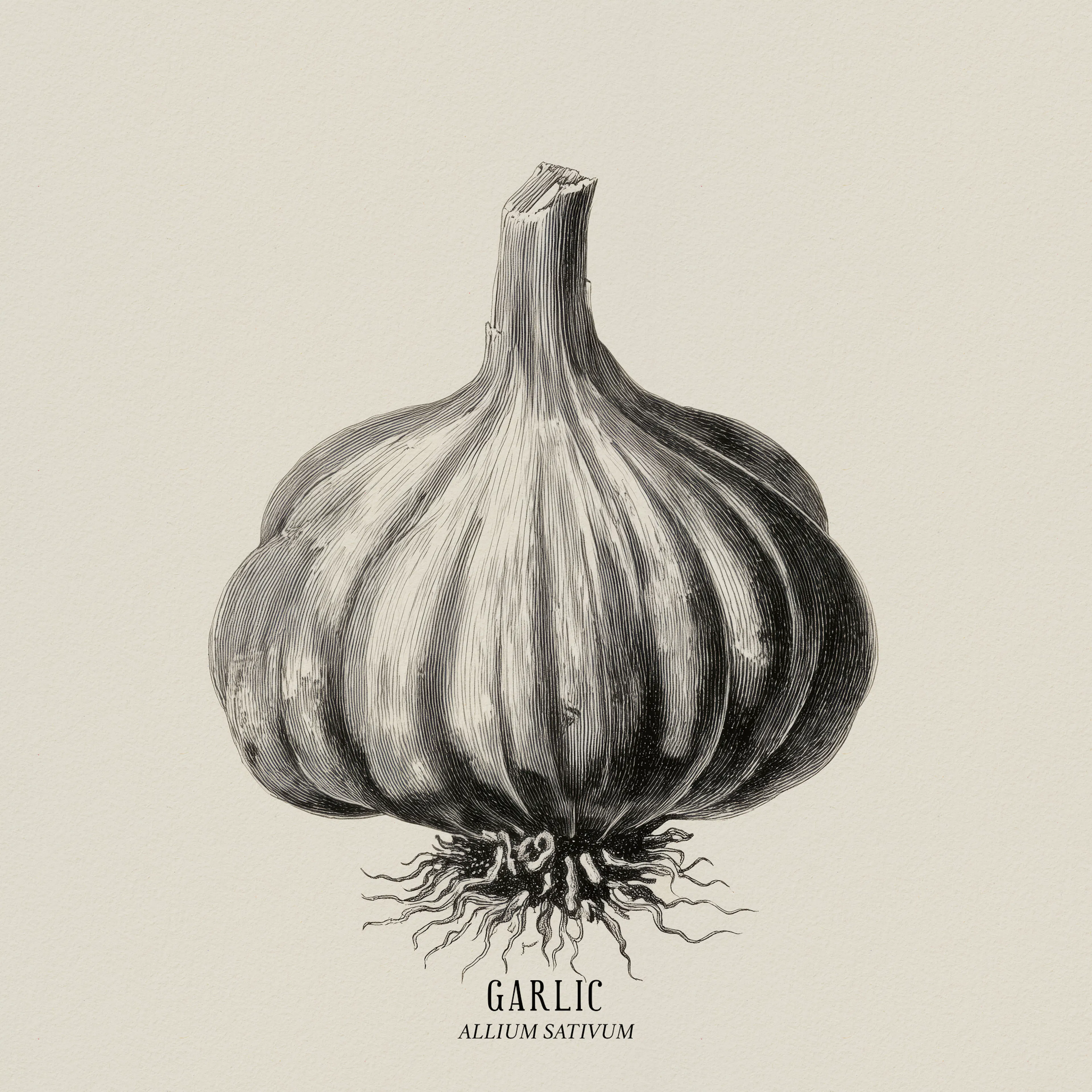 Andreas Magnusson - Vintage Garlic Illustration Poster 0
