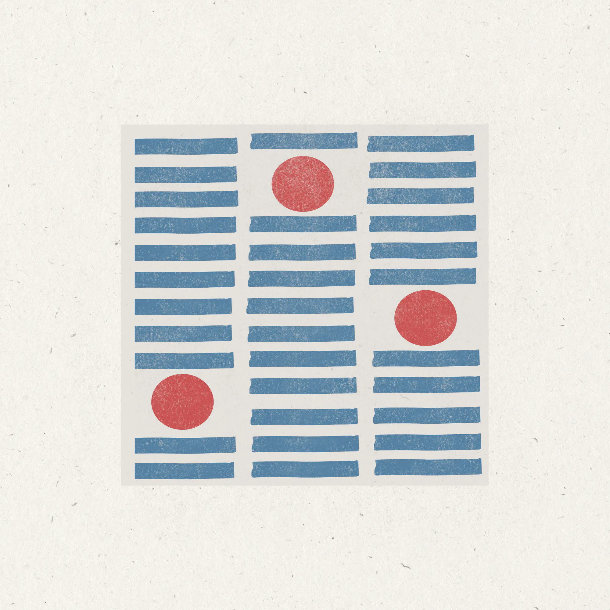 THE MIUUS STUDIO - Cercles rouges, lignes bleues Poster 0