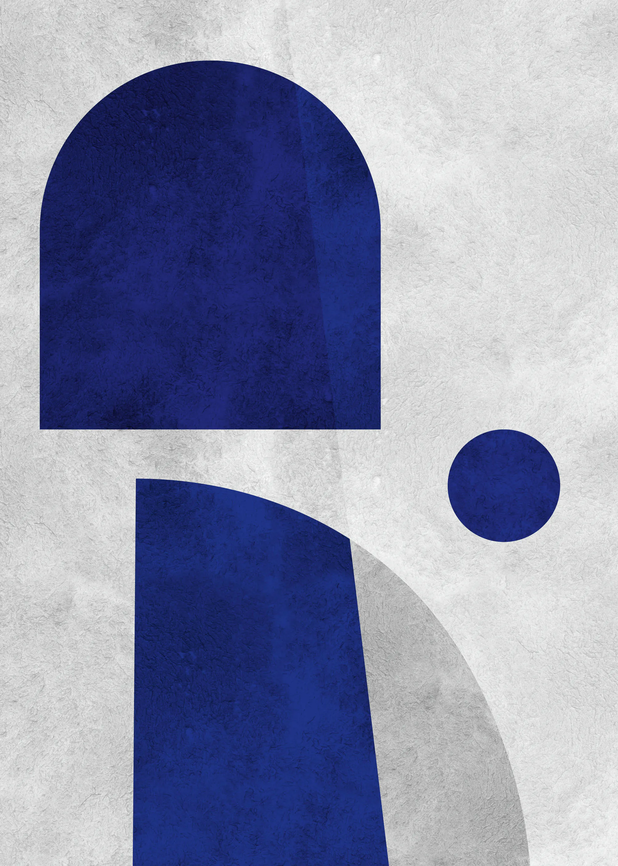 Vitor Costa - Minimale Blaue Formen Poster 0