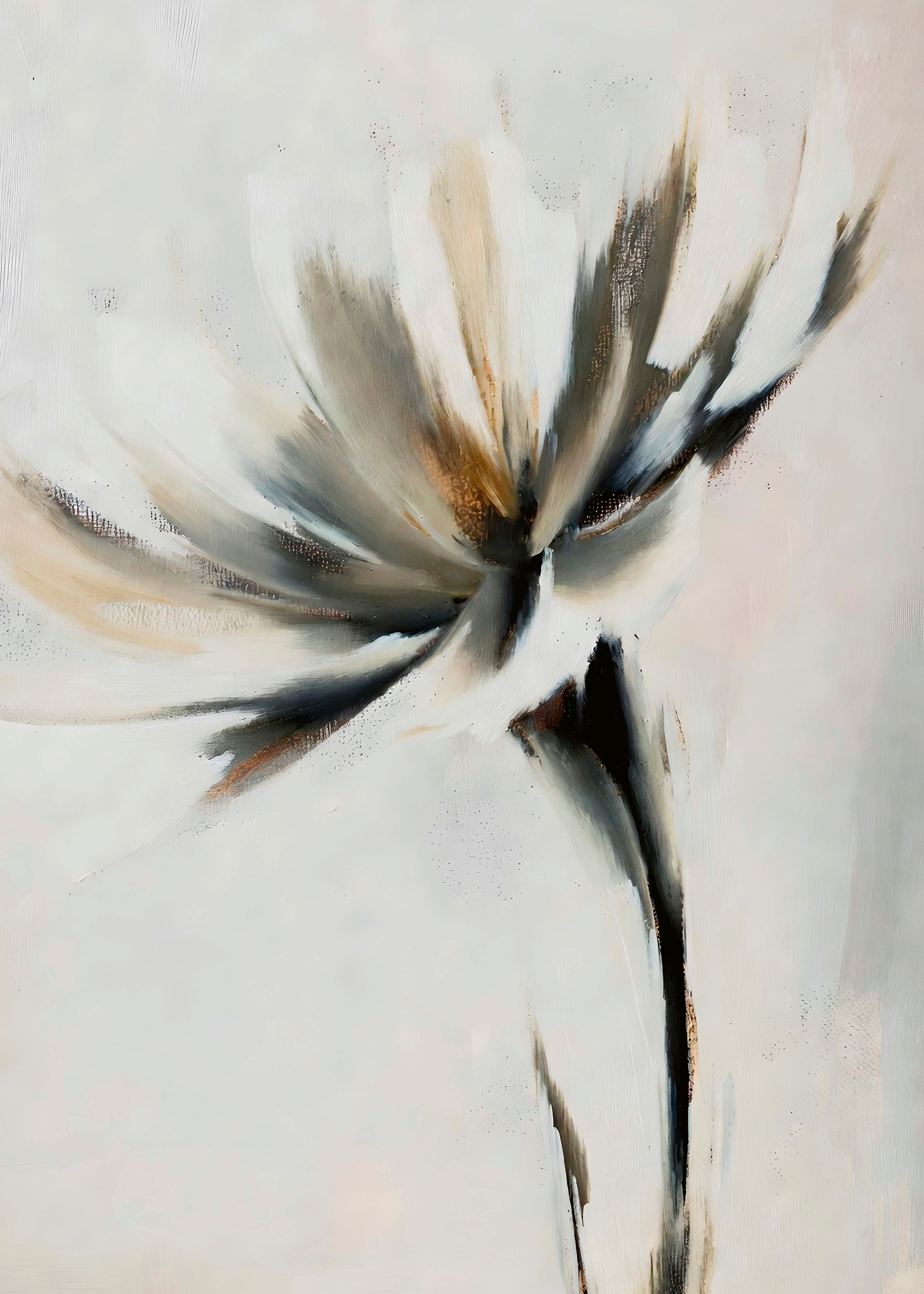 アートポスターNO３（16368） Miguel Bruzual - Floare Elegantă Abstractă Poster