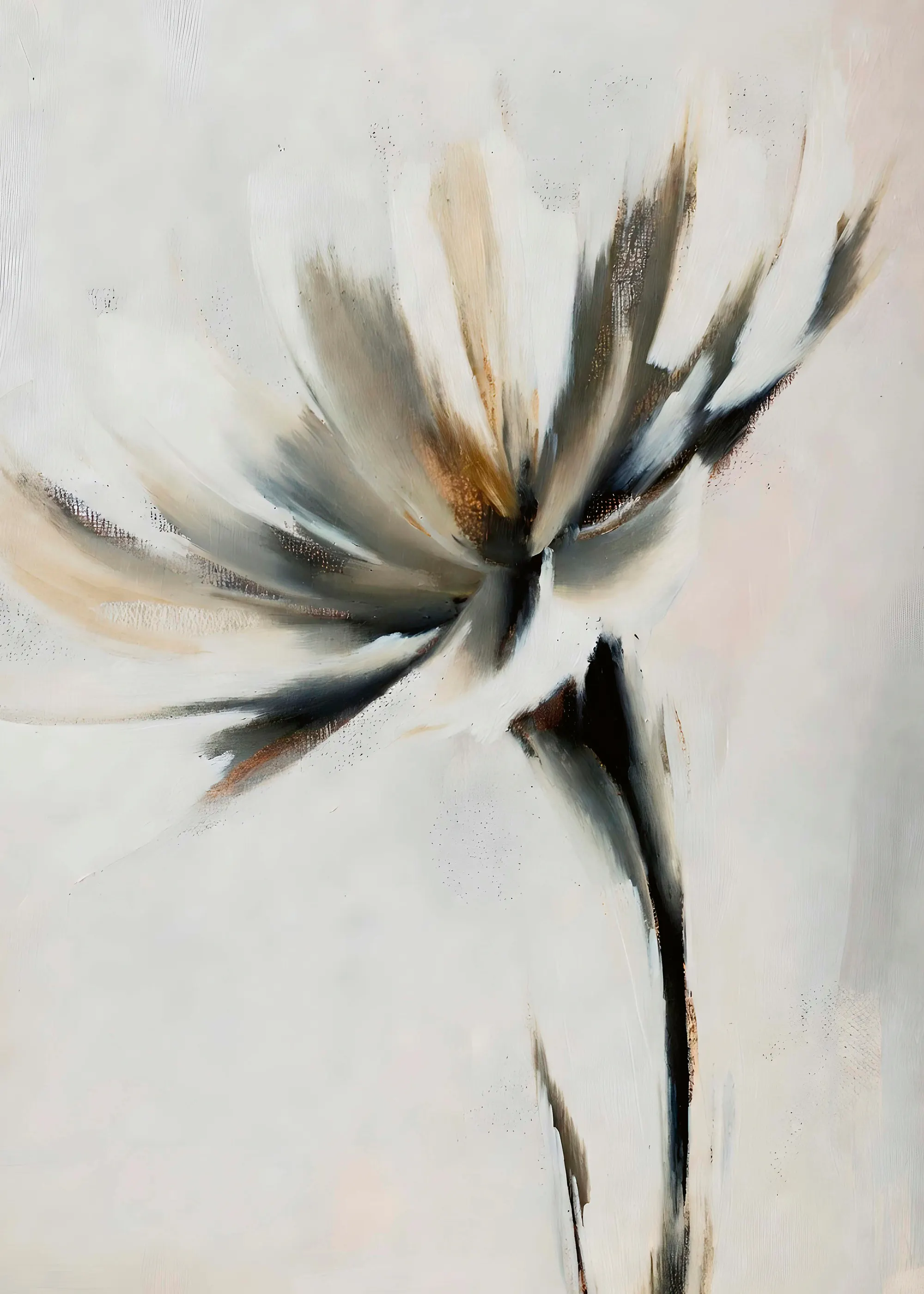 Miguel Bruzual - Elegant Abstract Flower Poster 0