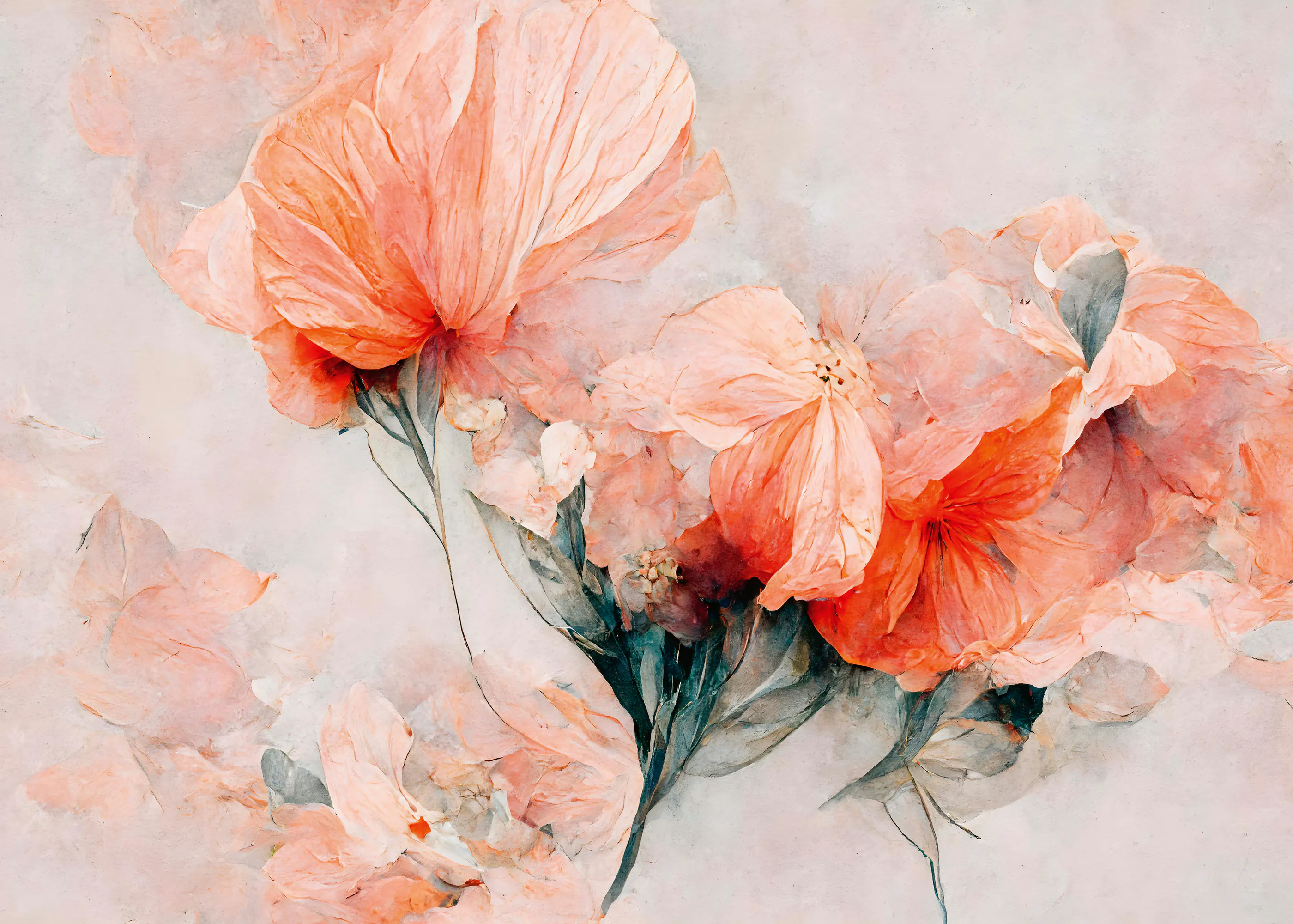 Treechild - Blossoms in Coral Poster 0