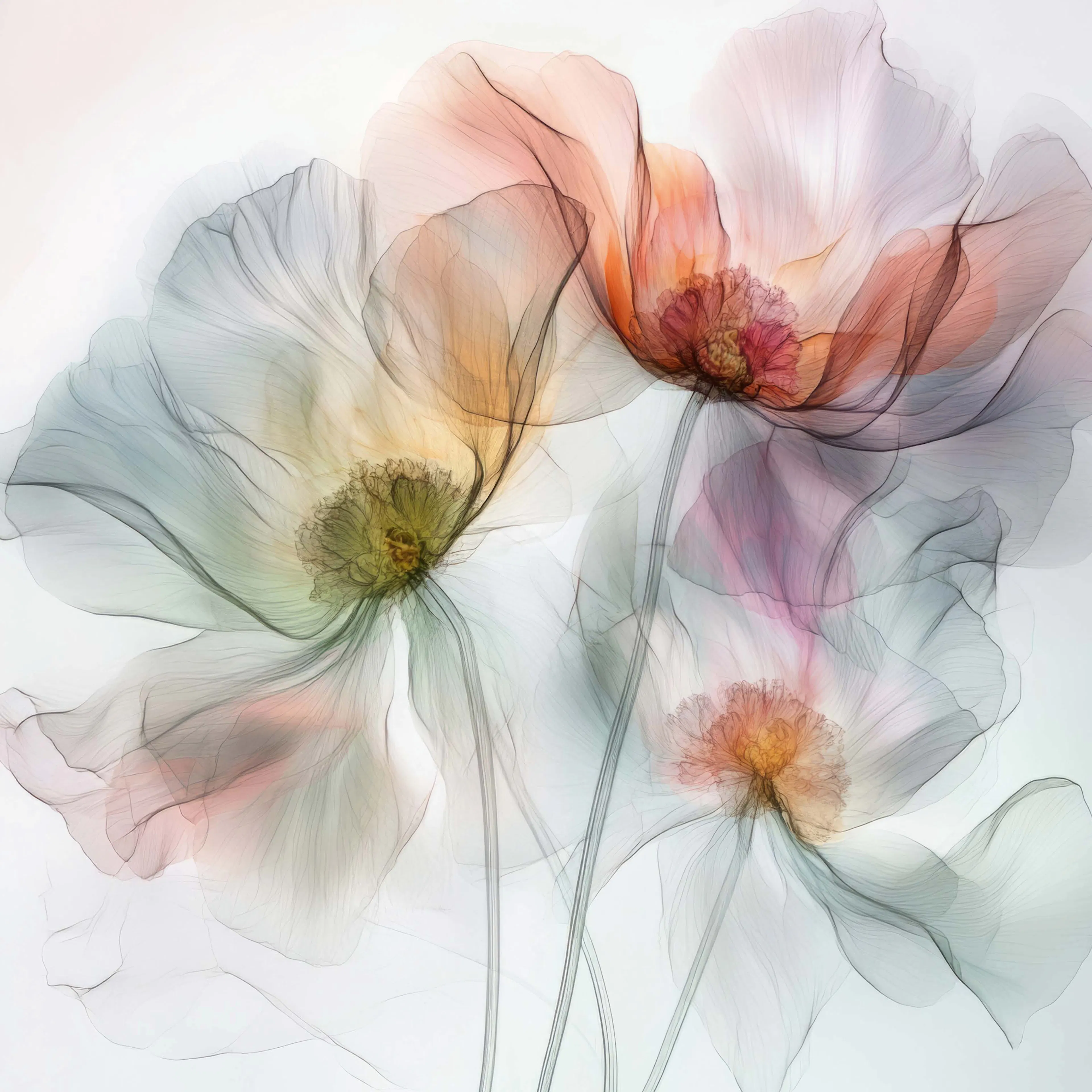 Bilge Paksoylu - Flowing Ethereal Poppies Poster 0