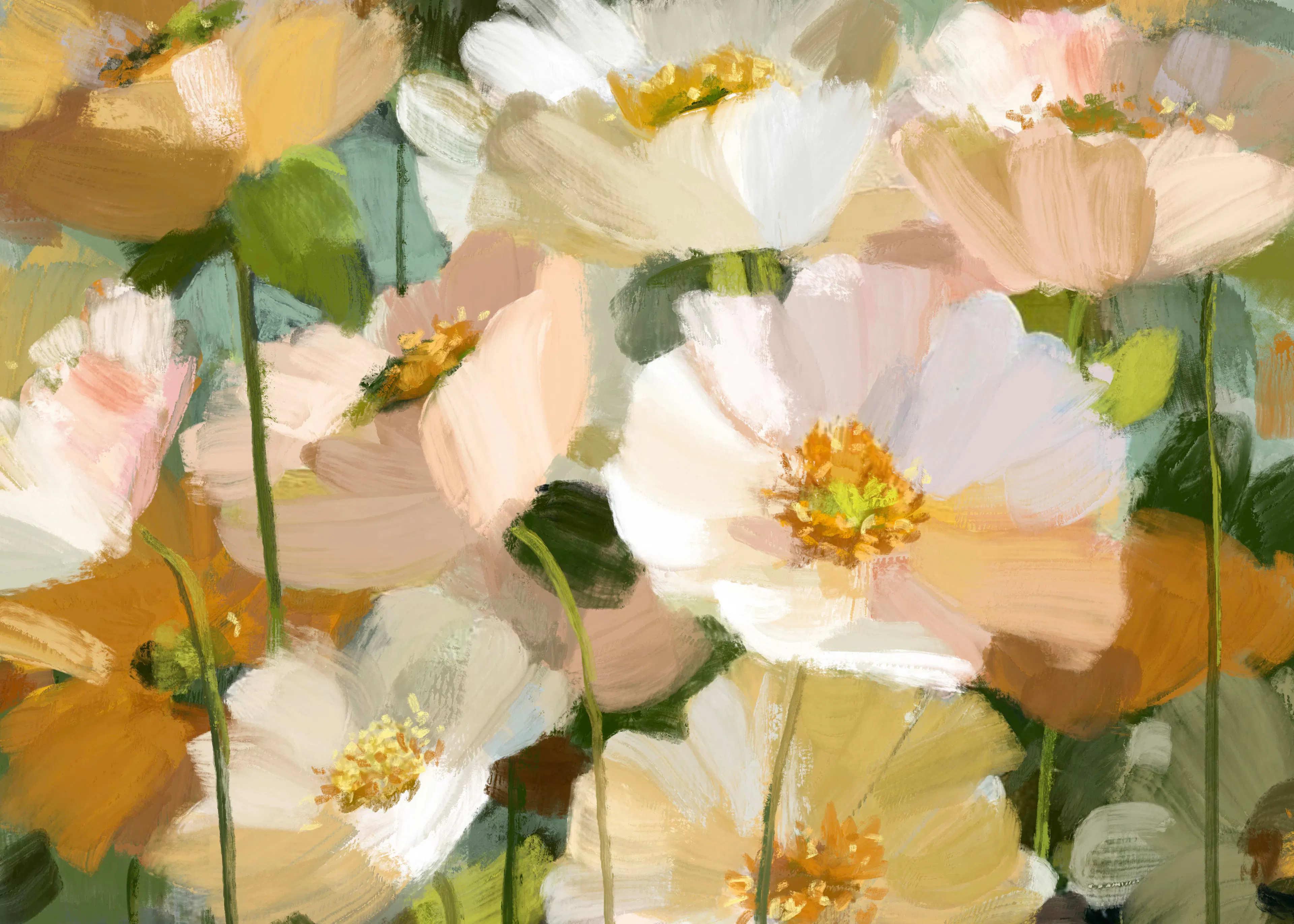 Julia Cheney - Creamy White Blossoms Poster 0