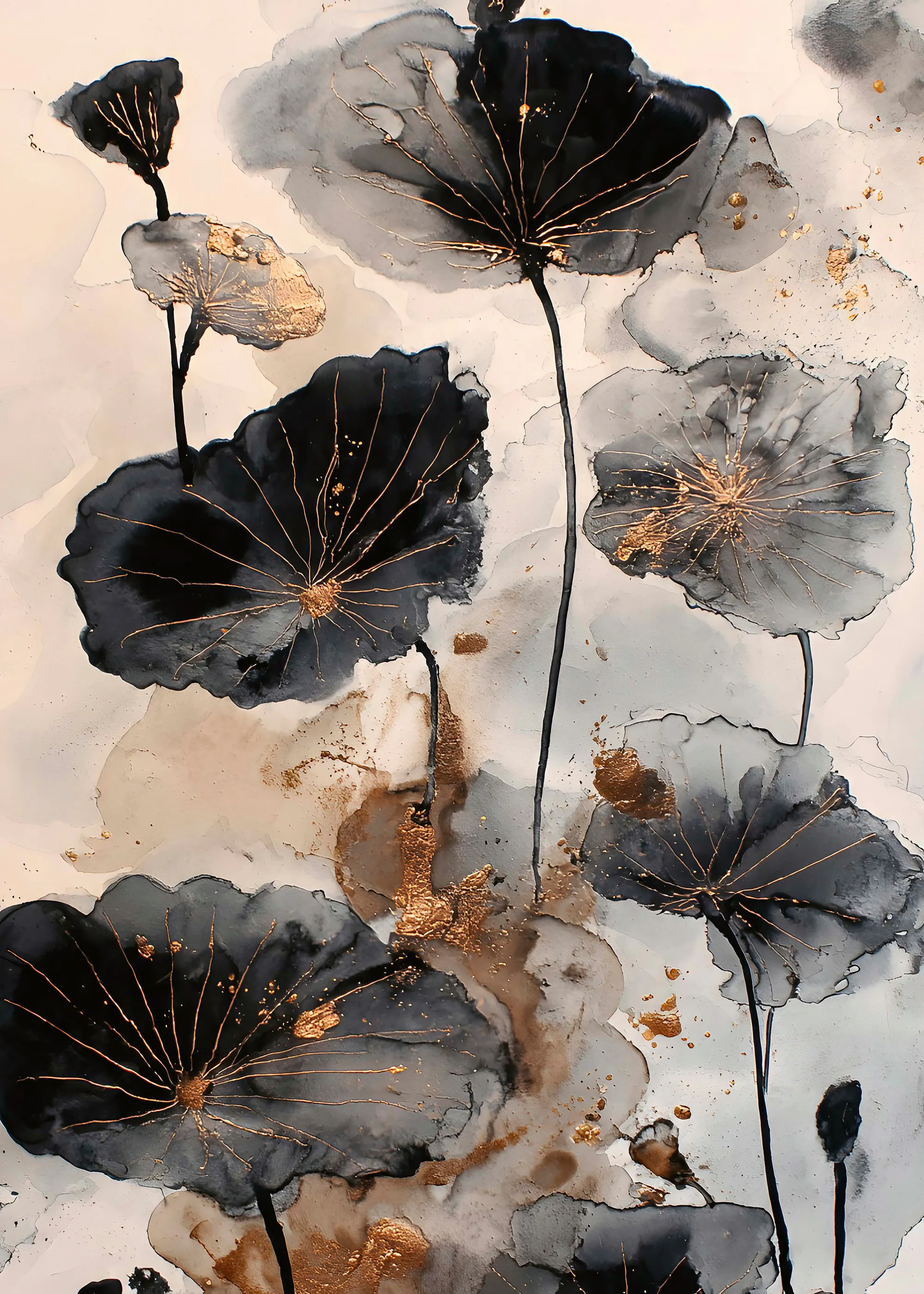 Miguel Bruzual - Gyllene lotusblomma Poster 0