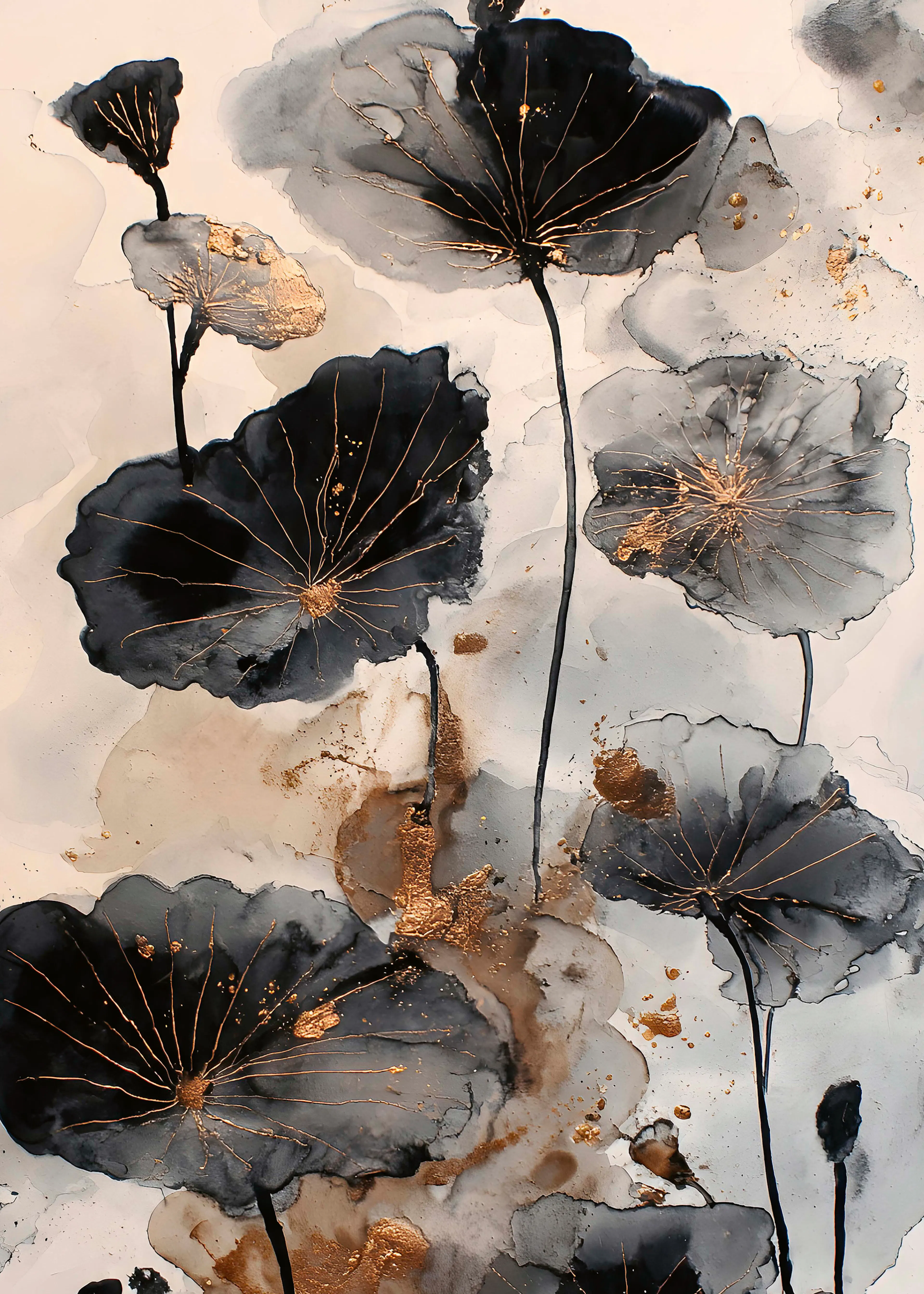 Miguel Bruzual - Gyllene lotusblomma Poster 0