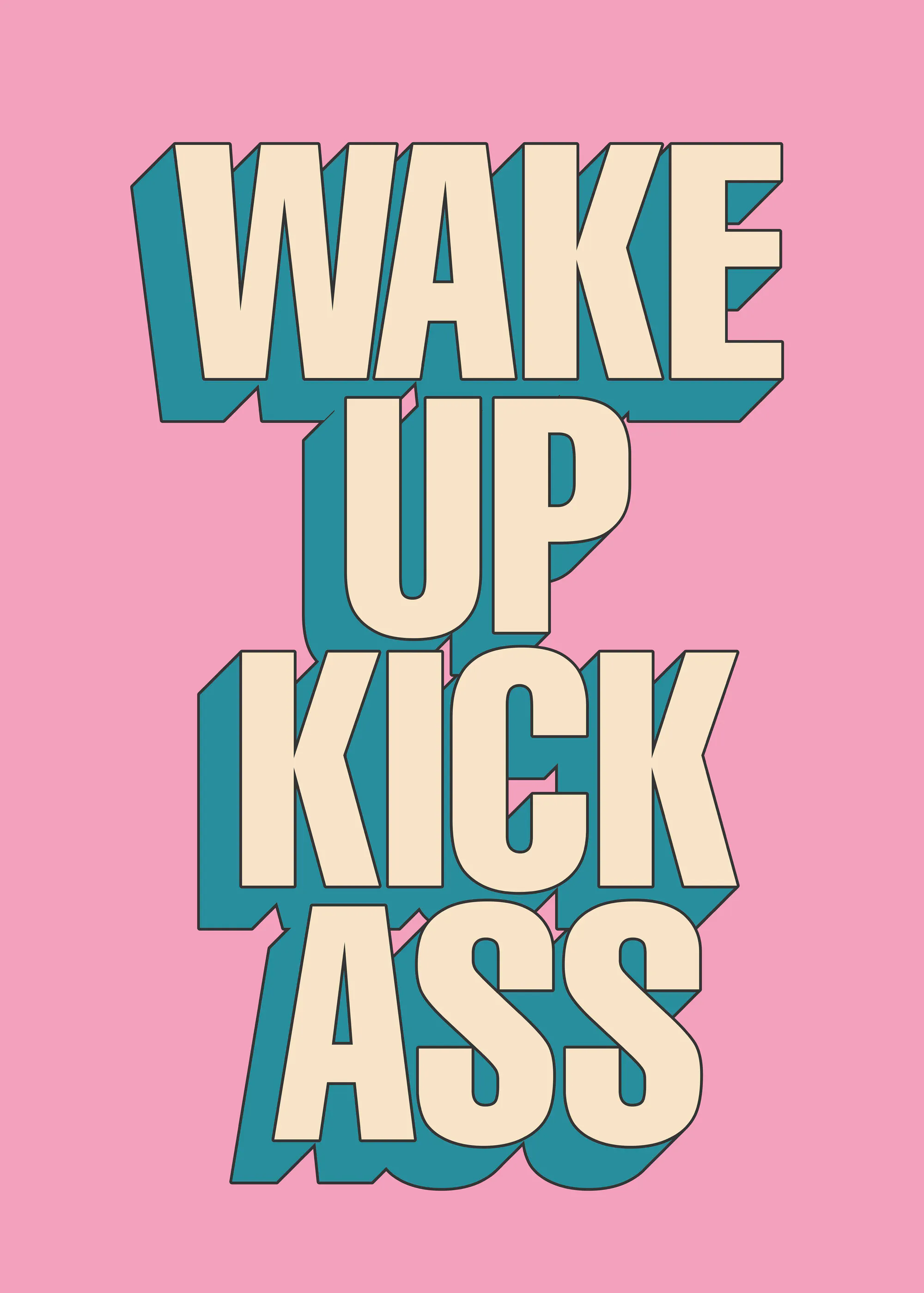 Brett Wilson - Wake Up Kick Ass Zitat Poster 0