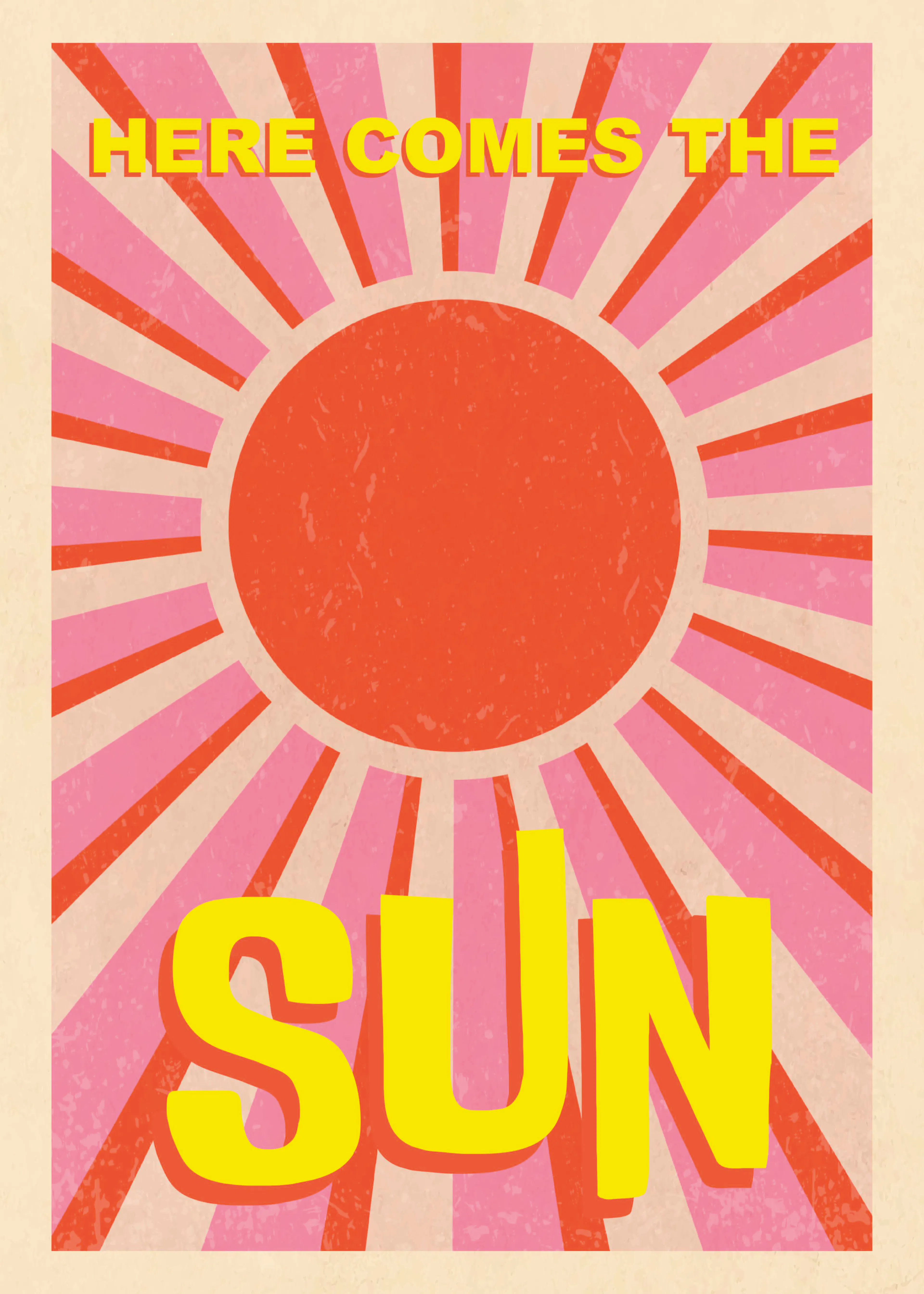 WallChart Art Studio - Here Comes The Sun Rays 포스터 0