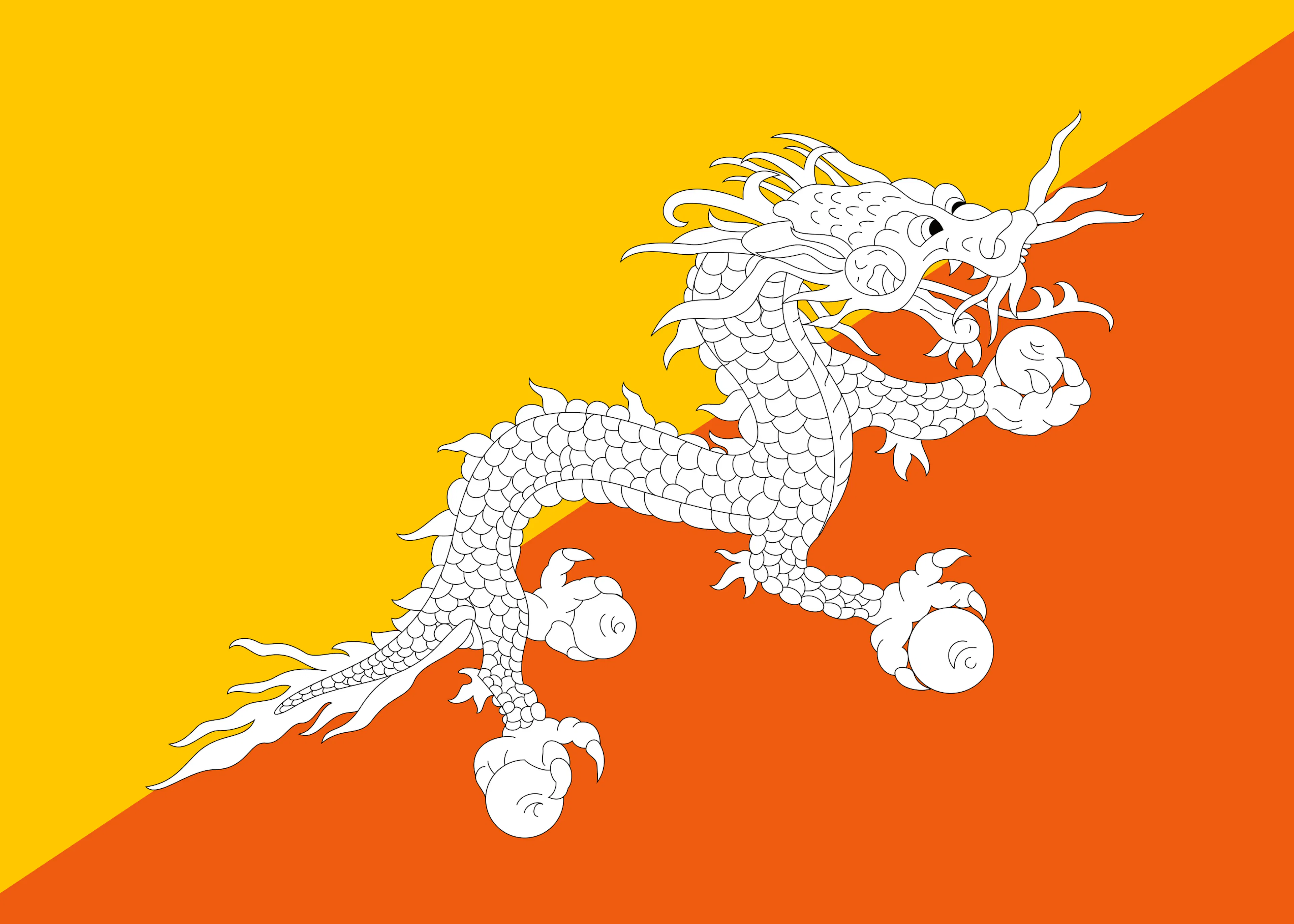 Bhutan Flagge Poster 0