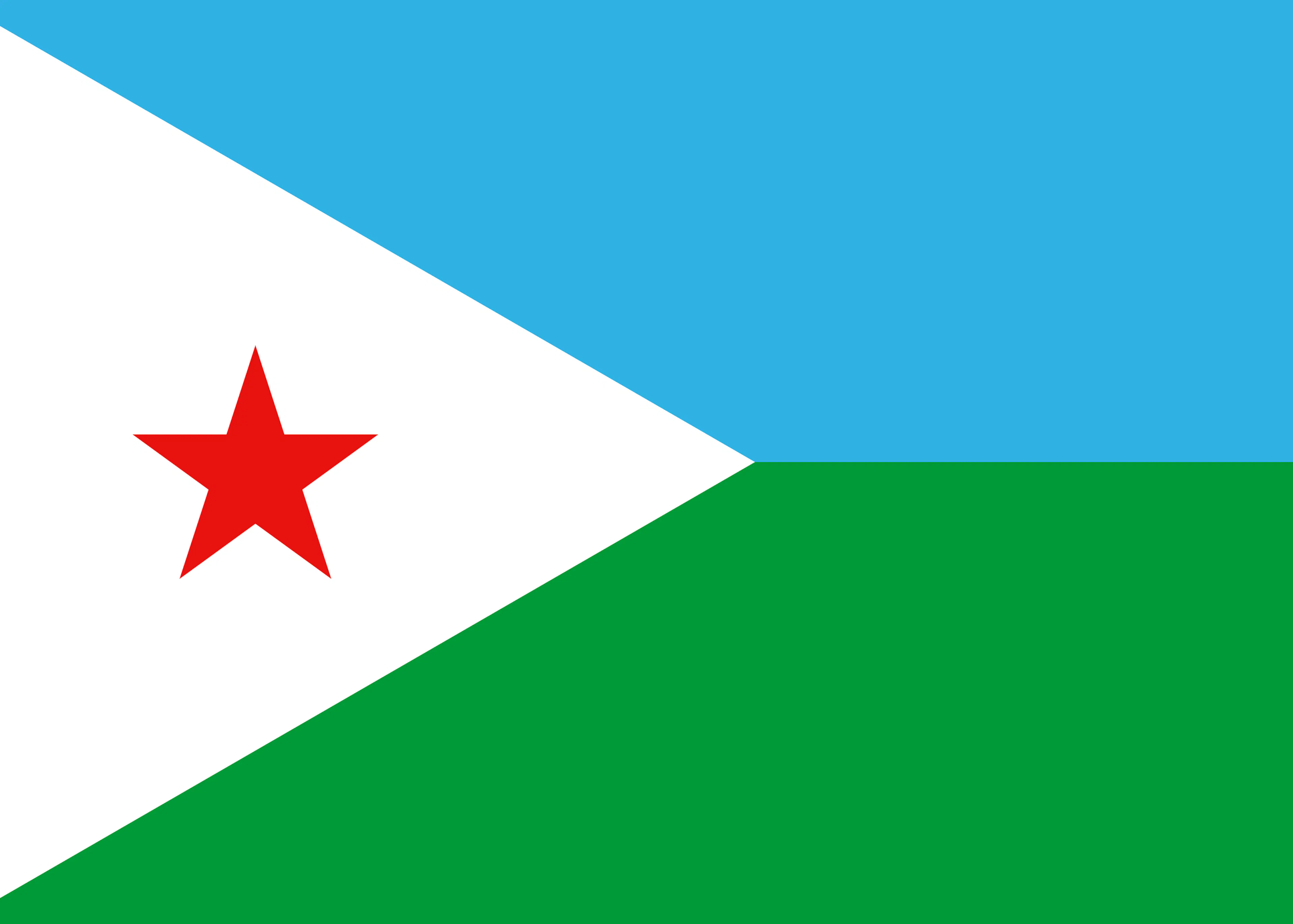 Dschibuti Flagge Poster 0