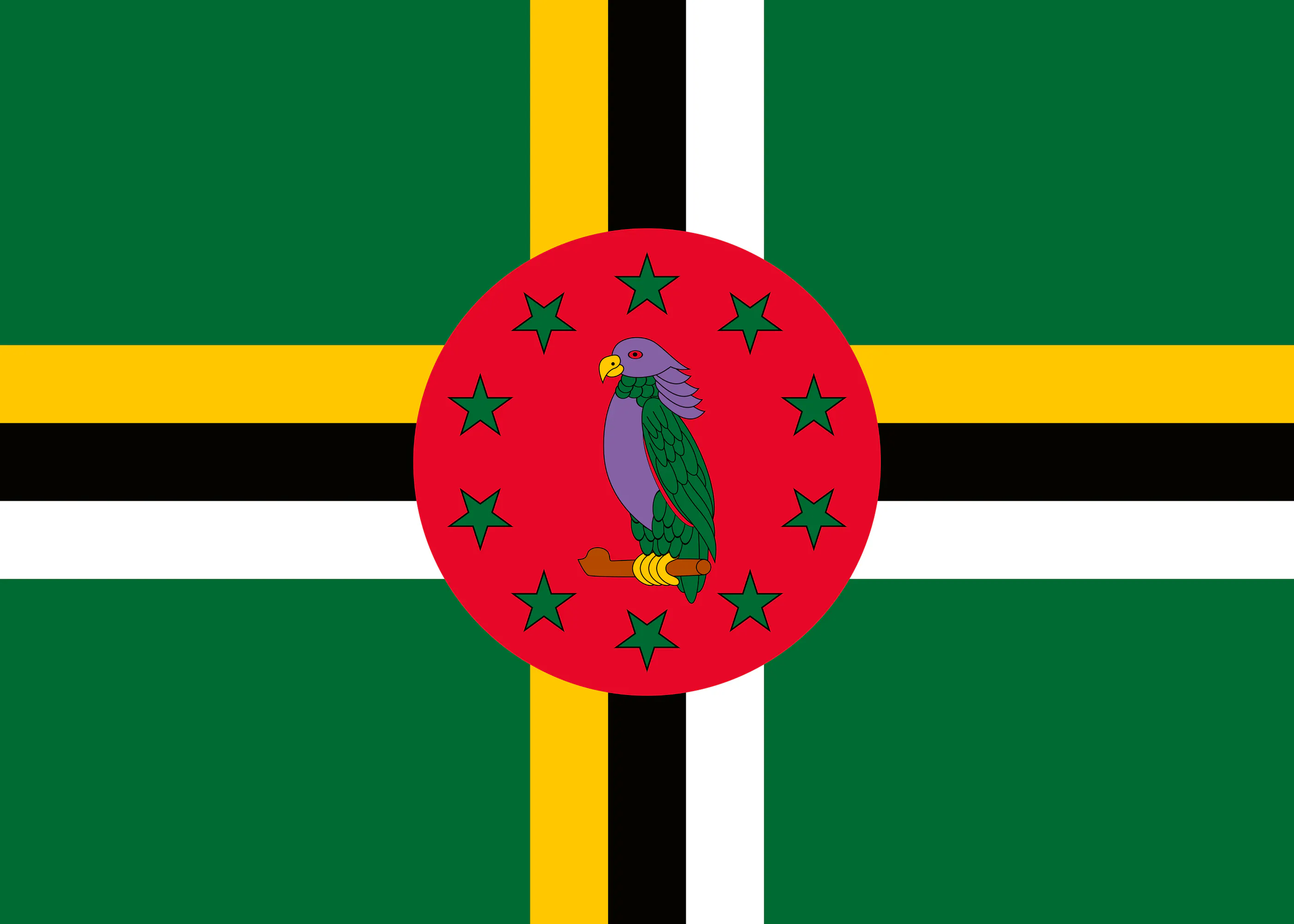 Dominica Flagge Poster 0