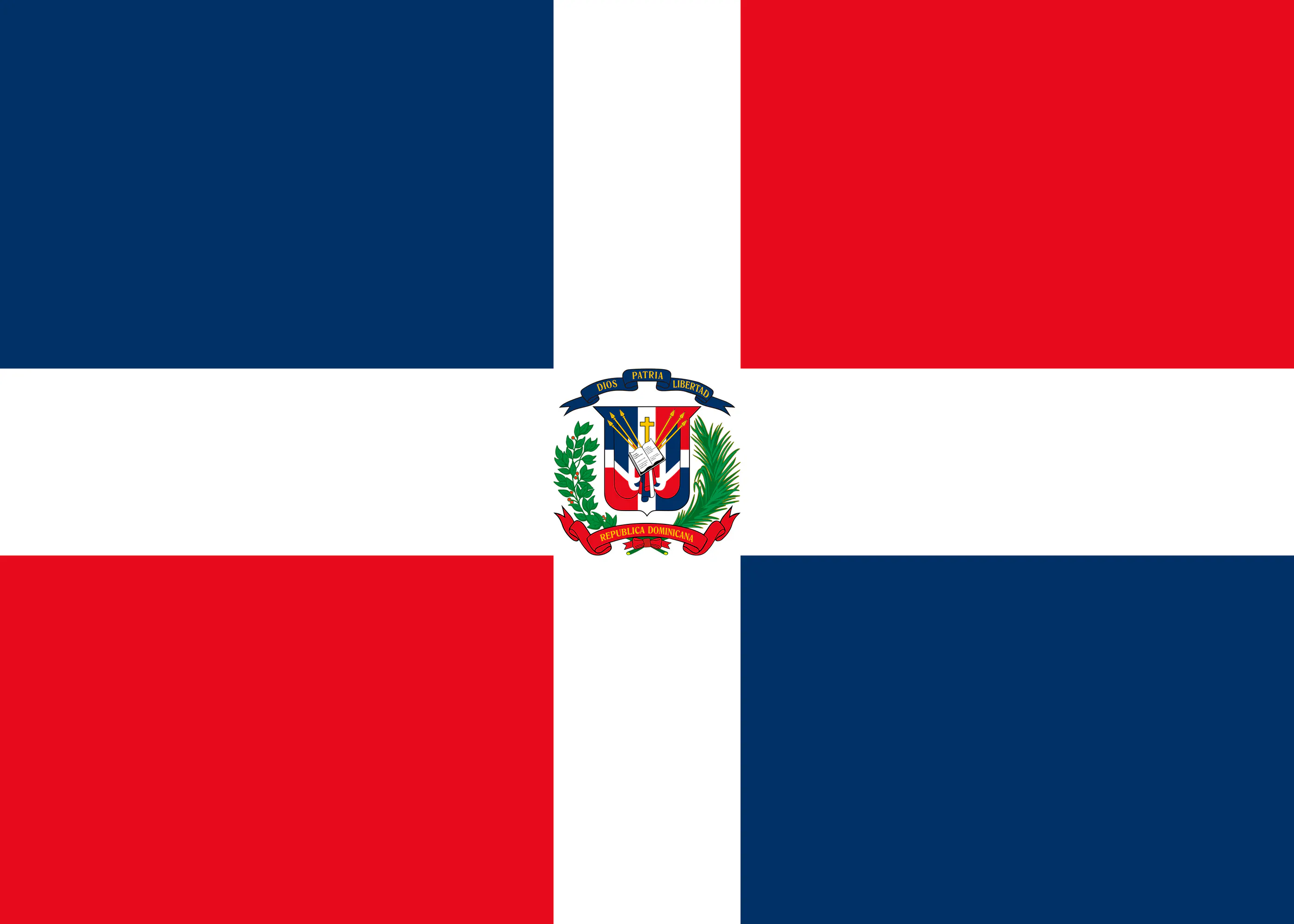 Dominikanische Republik Flagge Poster 0
