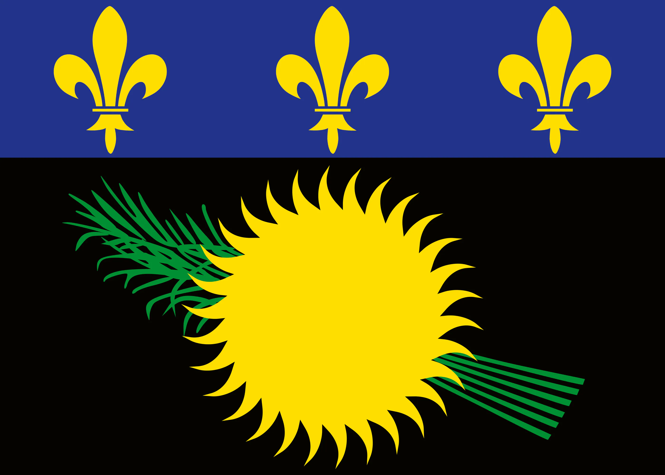 Guadeloupe Flagge Poster 0