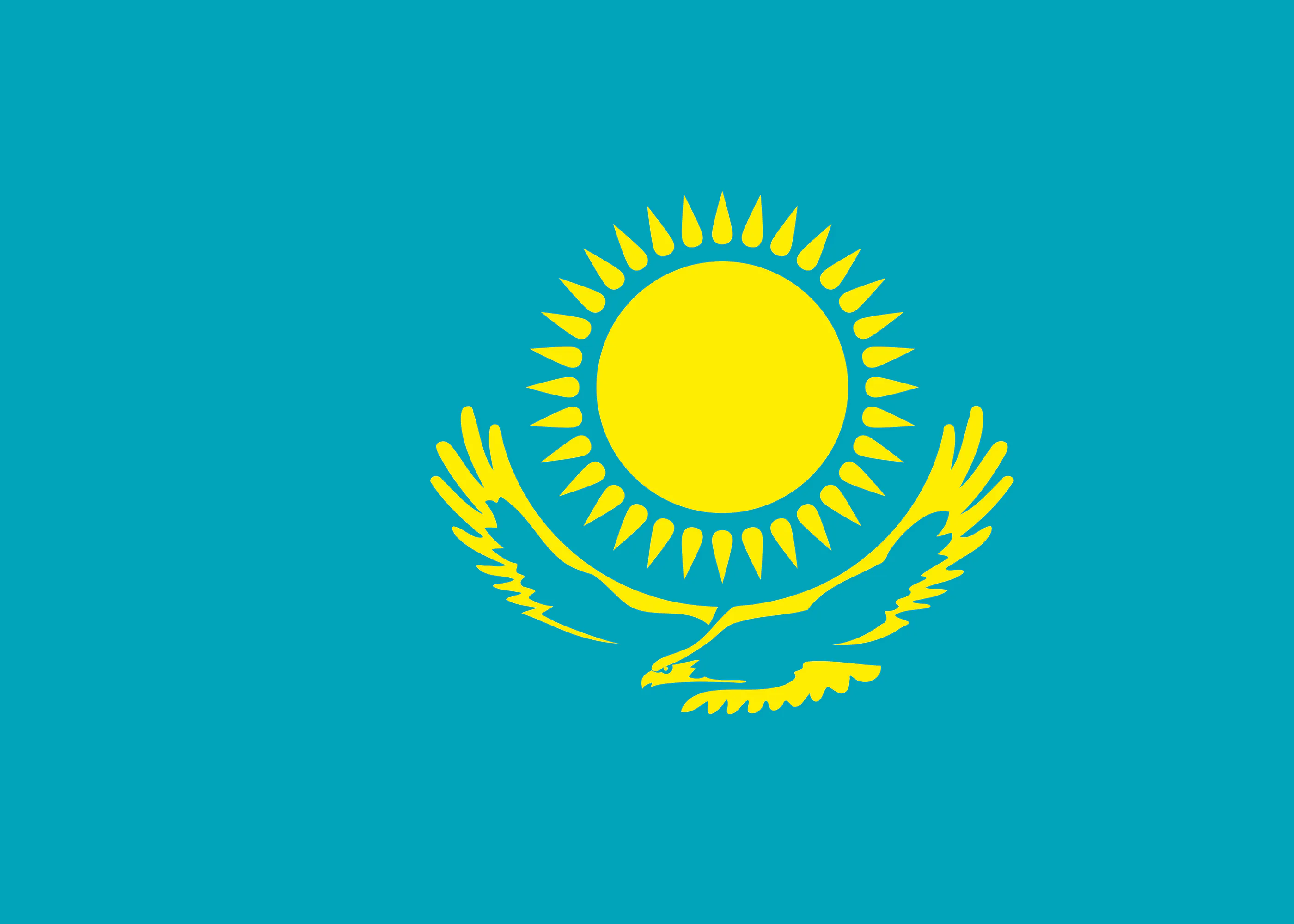 Kasachstan Flagge Poster 0