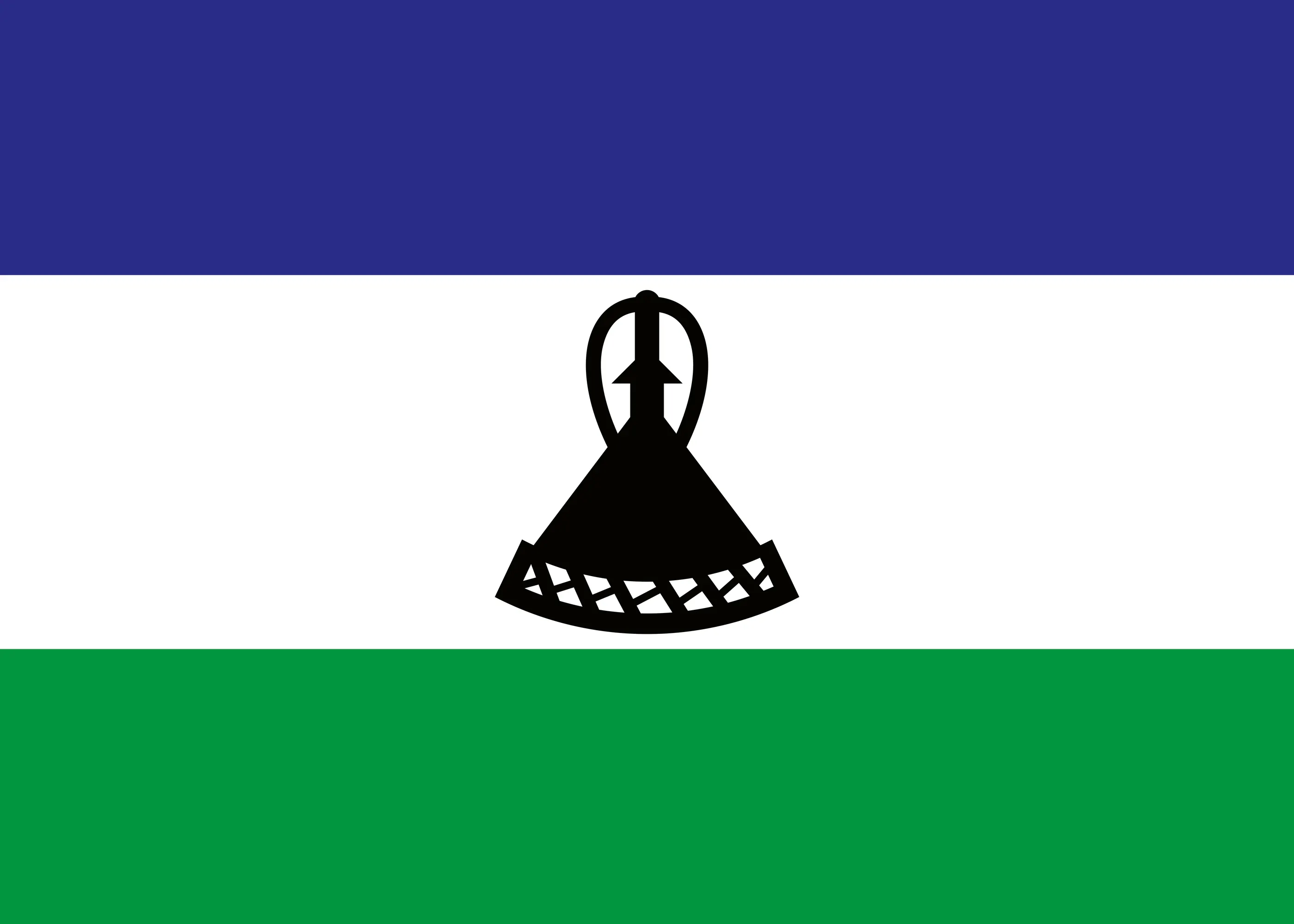 Lesotho Flagge Poster 0
