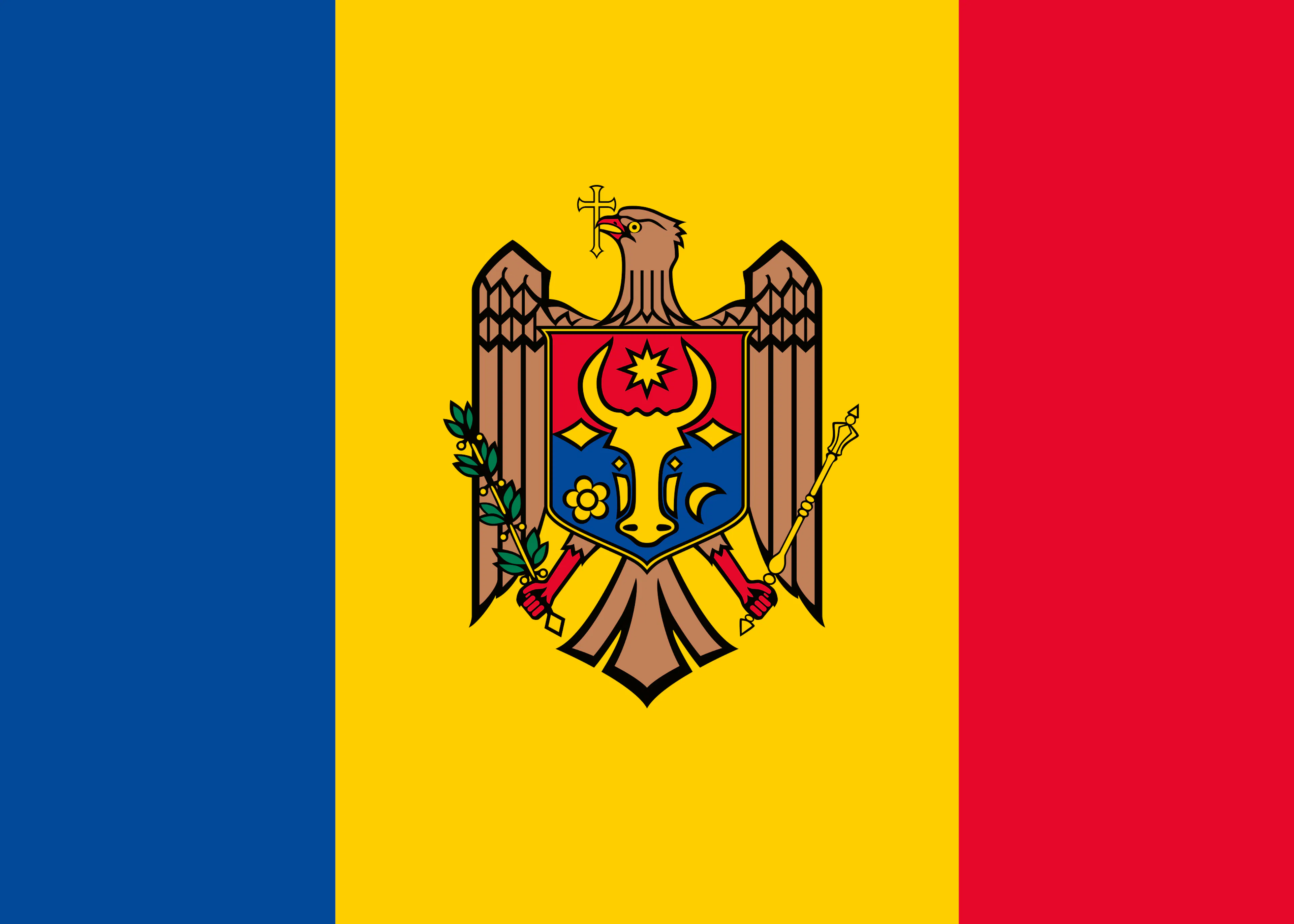Moldova Flagge Poster 0