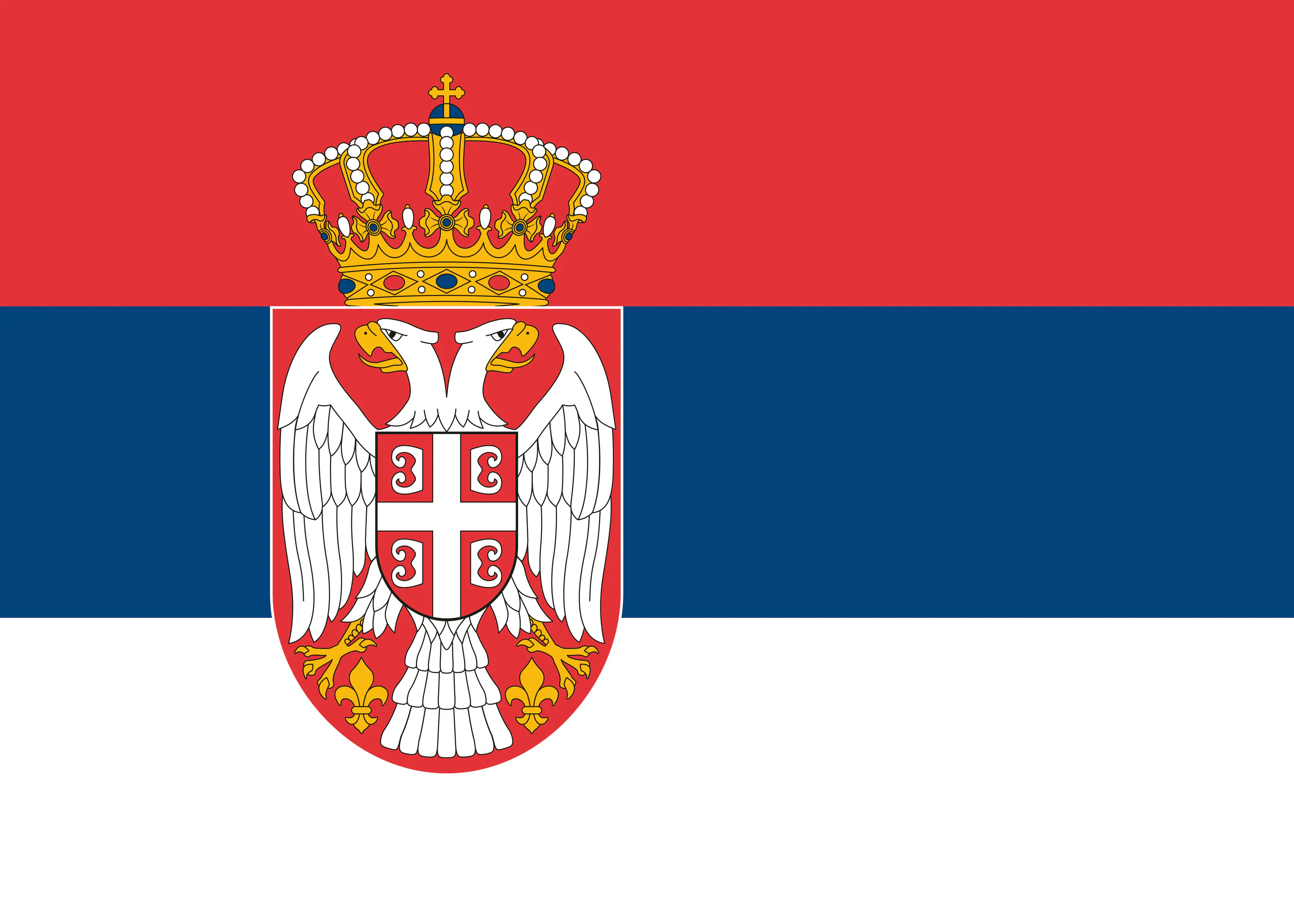 Serbien-Flagge Poster 0